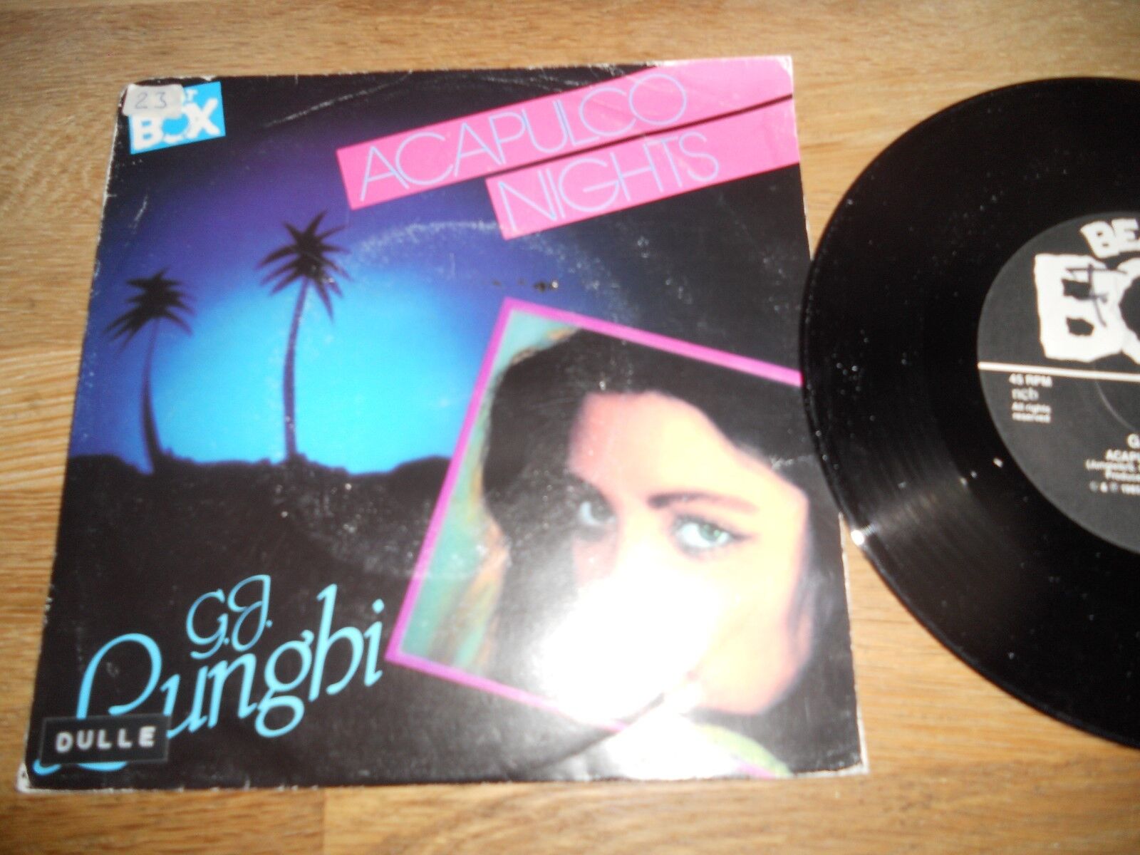 G J LUNGHI ACAPULCO NIGHTS 1985 SWEDISH 7 INCH SINGLE BEAT BOX RECORDS NCB OOP