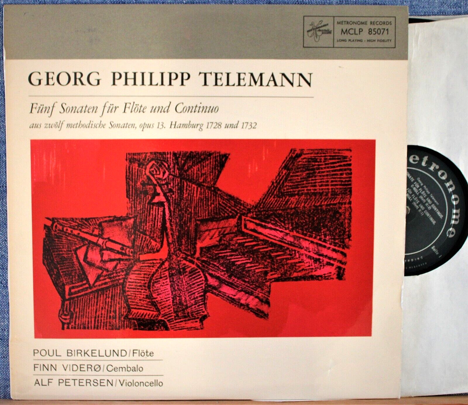 Birkelund; Viderø; Petersen Telemann (Flute sonatas) Metronome MCLP 85071 NM