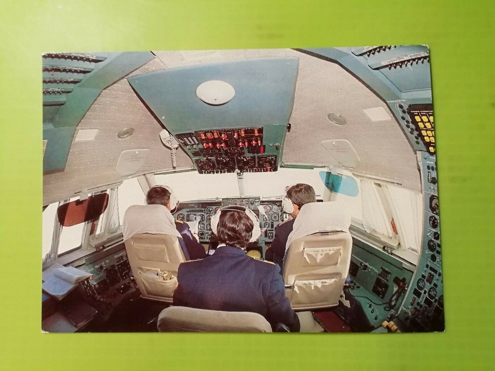 Aviation Postcard AeroflotSoviet AirlinesInside the cockpit of the IL-86