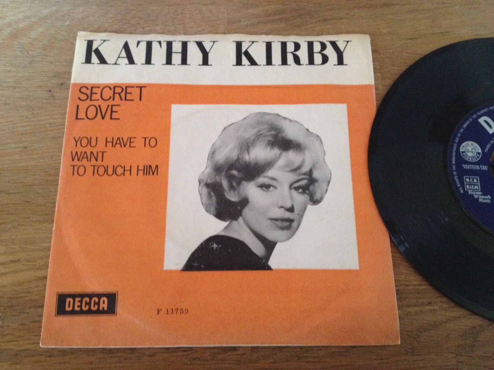 KATHY KIRBY "SECRET LOVE / YOU HAVE TO WANT TO TOUCH HIM" 1967 DECCA UK