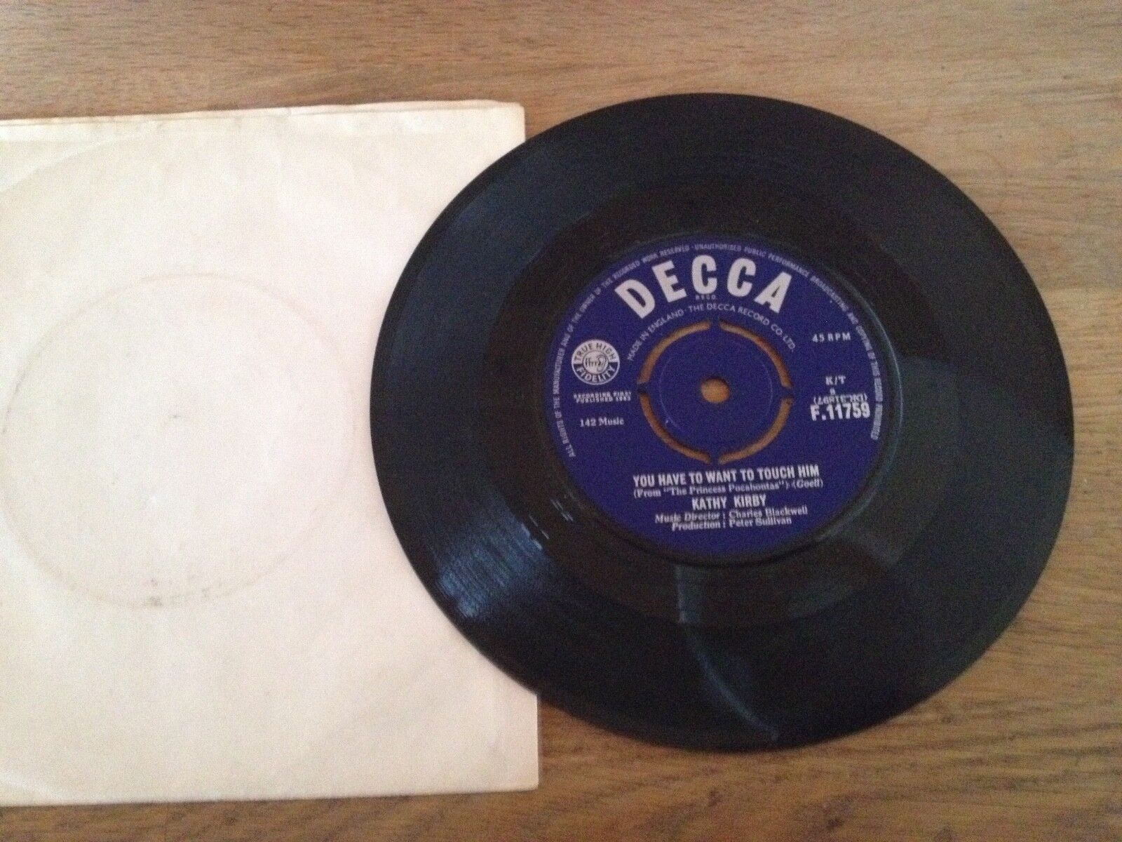 KATHY KIRBY "SECRET LOVE / YOU HAVE TO WANT TO TOUCH HIM" 1967 DECCA UK