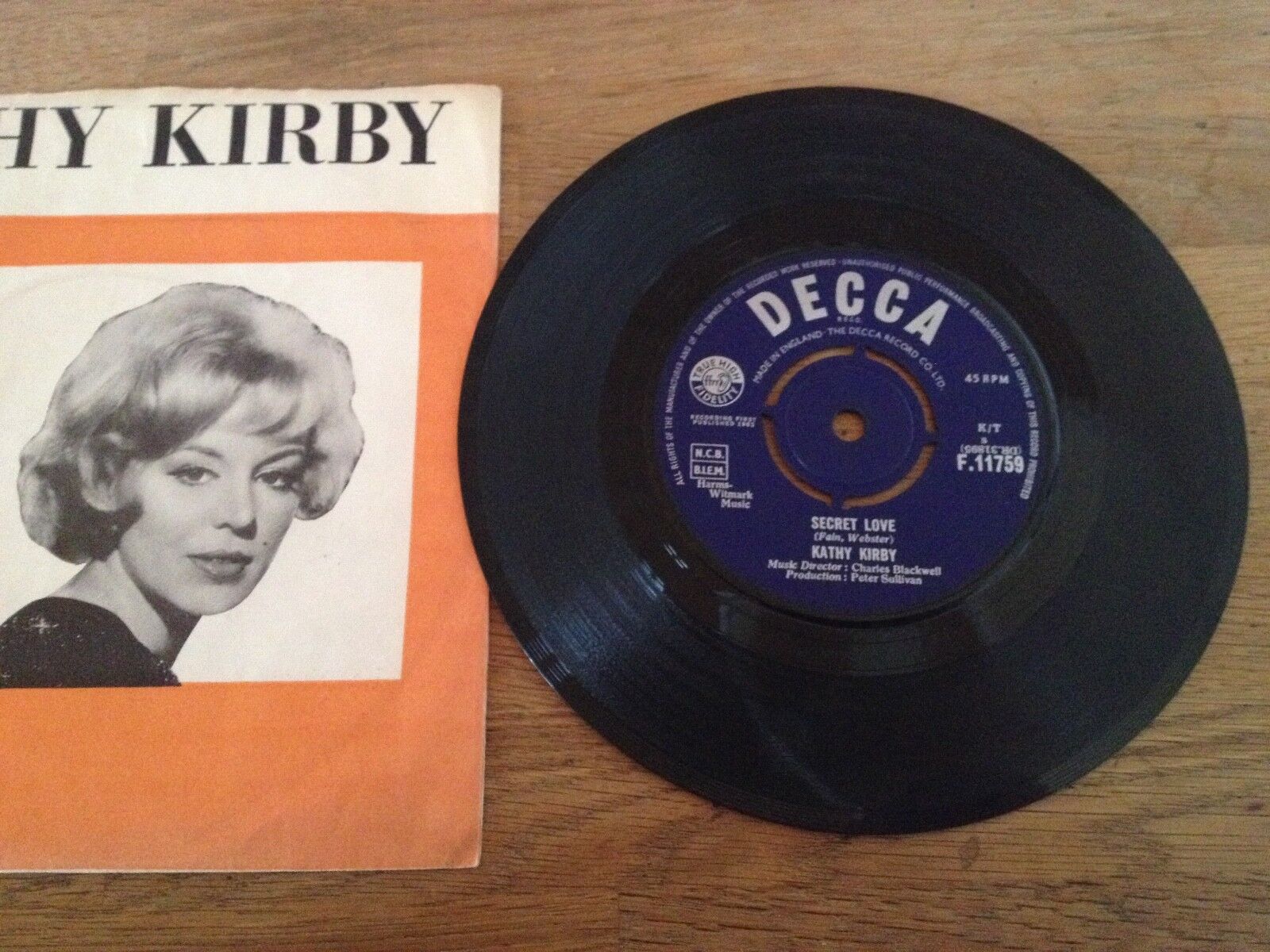 KATHY KIRBY "SECRET LOVE / YOU HAVE TO WANT TO TOUCH HIM" 1967 DECCA UK