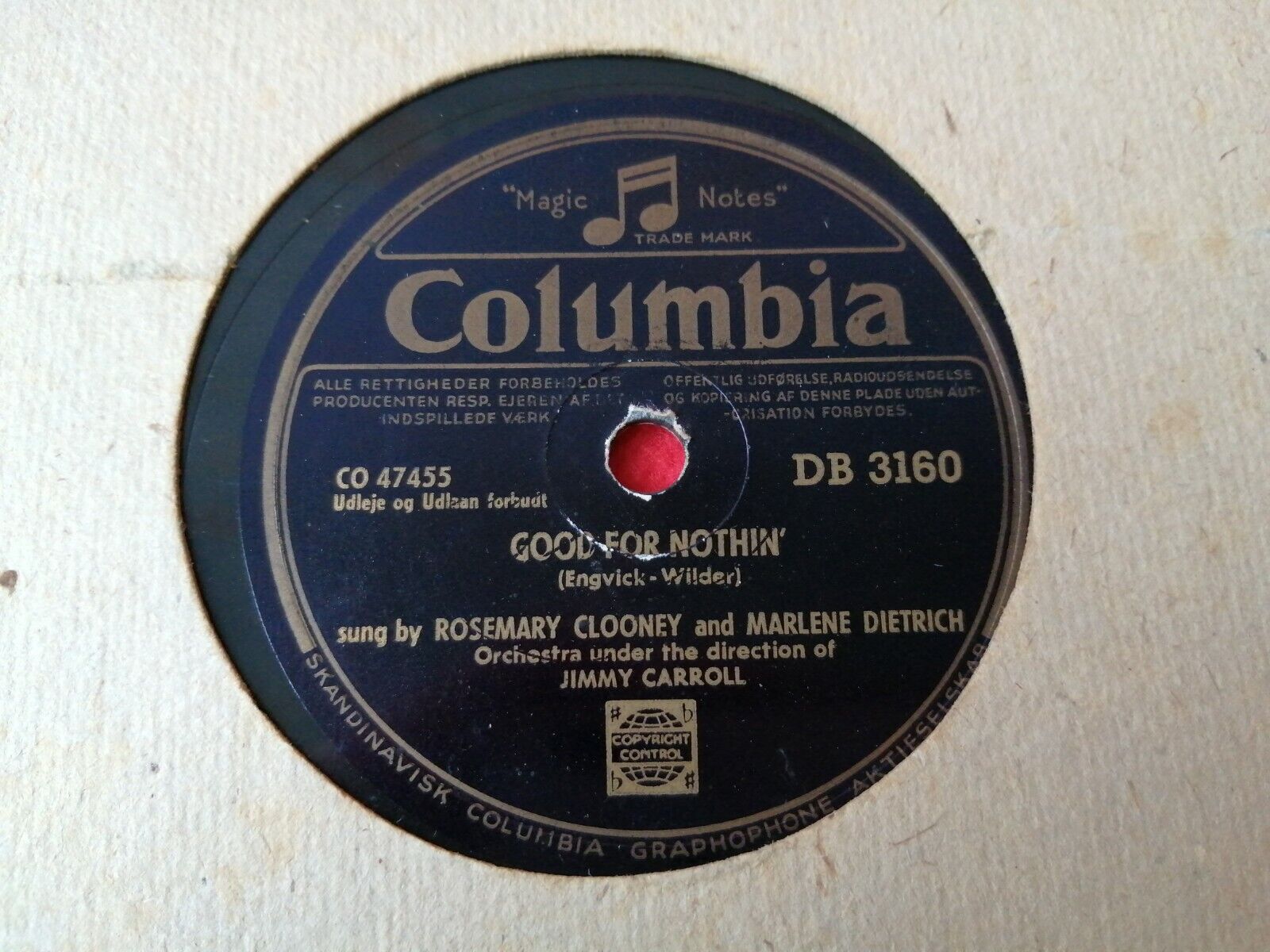 78 rpm"GOOD FOR NOTHING" Marlene Dietrich Rosemary Clooney