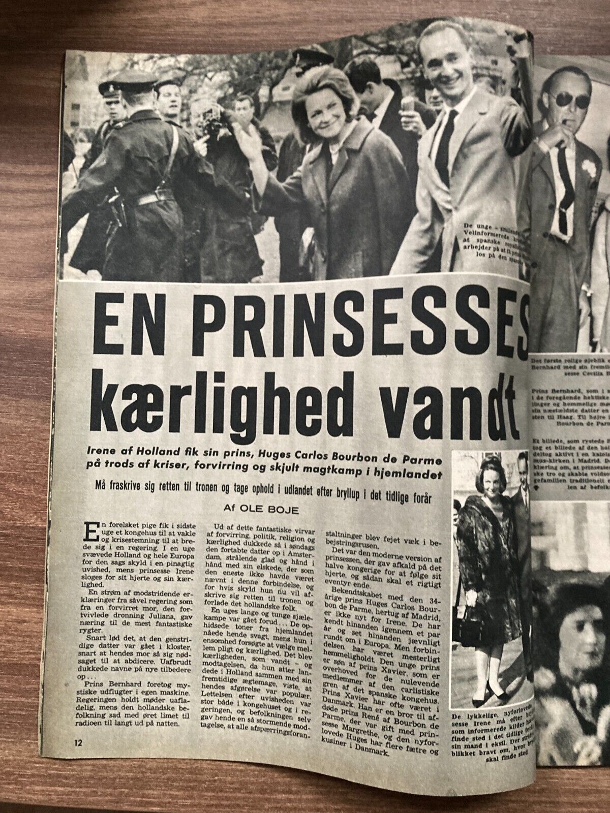 Princess Irene Netherlands Prince Carlos Hugo Danish Magazine 1964 Se og Hør