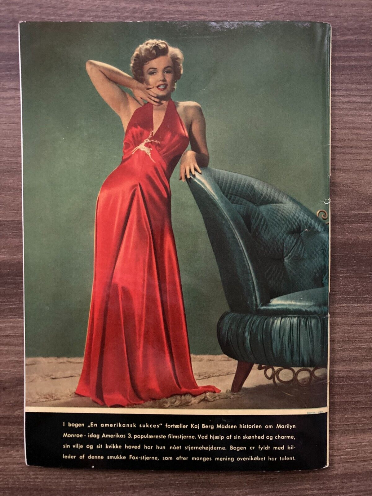 Marilyn Monroe Rare Original Danish Booklet "En Amerikansk Sukces" 1952 32 Pages