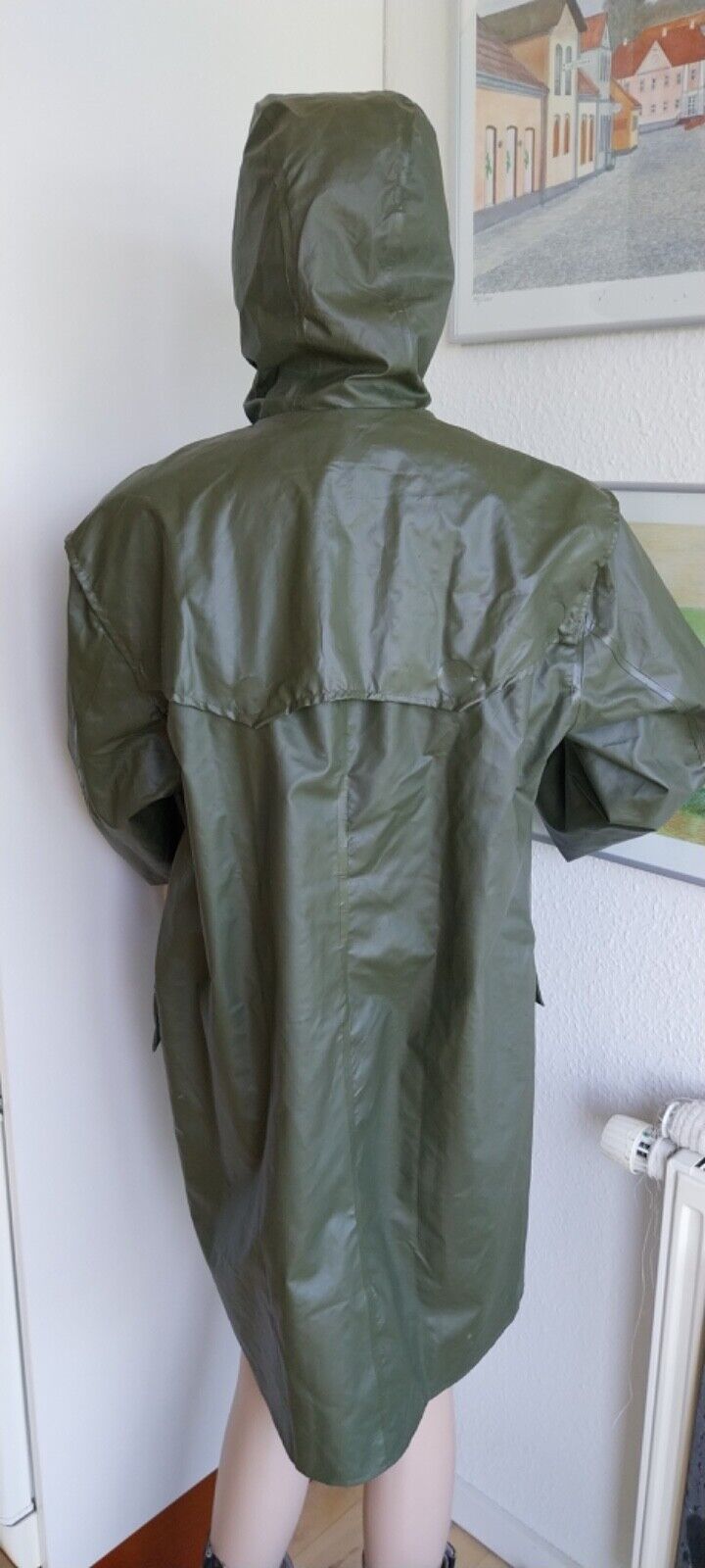 Pvc. Rain coat rain jacket rubber coat East Frisian mink rubber jacket