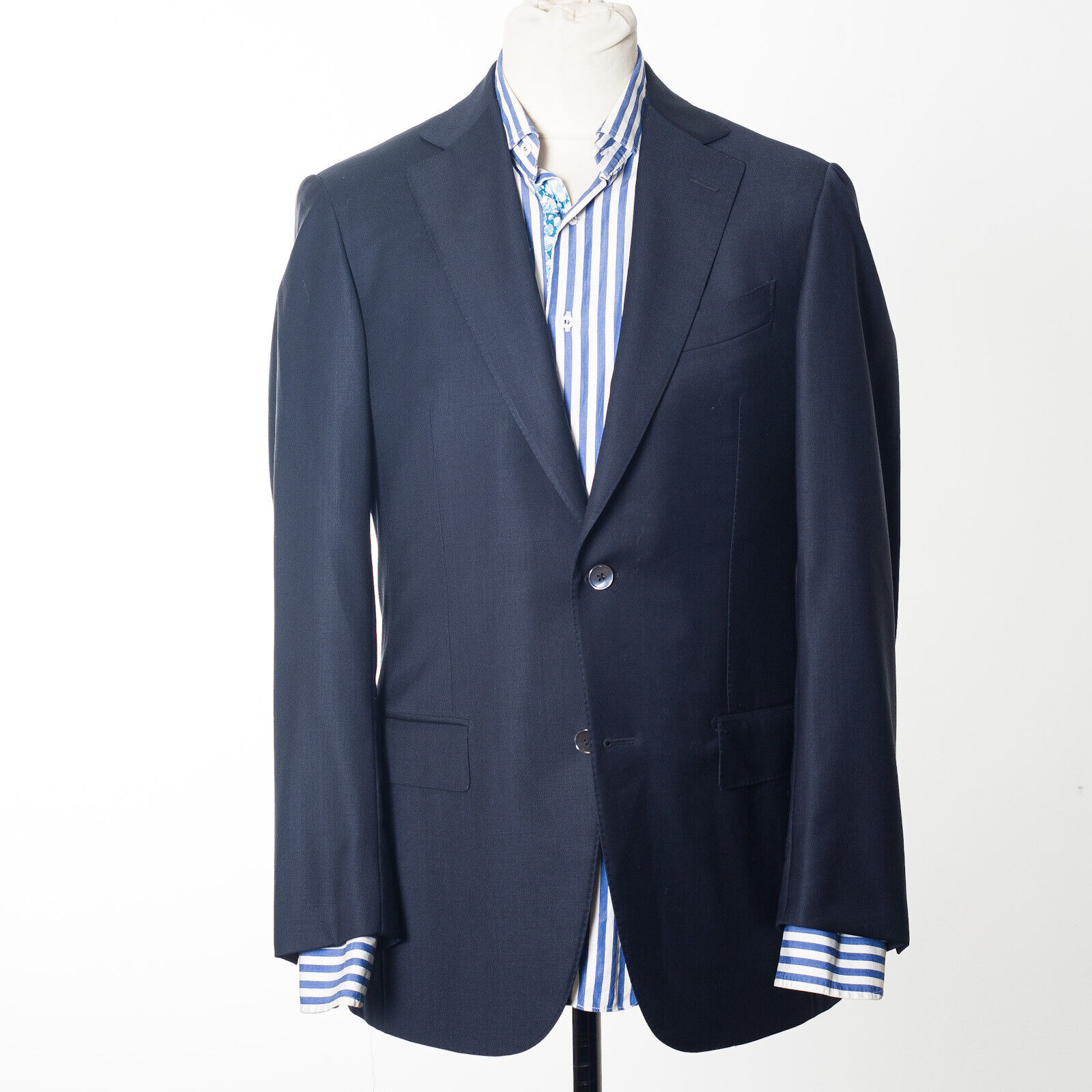 ERMENEGILDO ZEGNA Trofeo Blue Wool Sport Coat Blazer EU46 US36