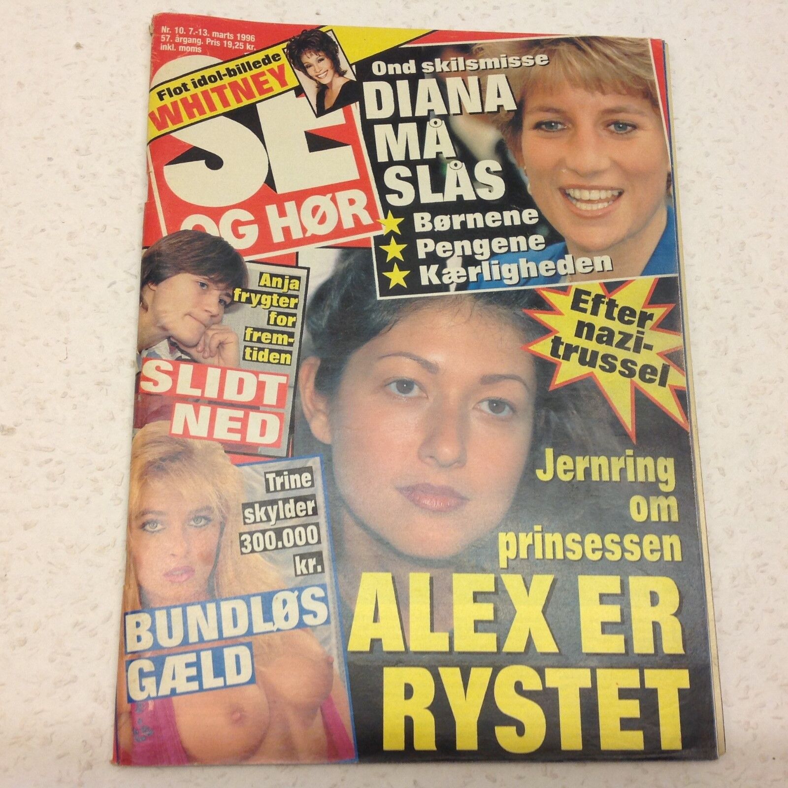 Princess Diana Prince Charles Divorce Vintage Danish Magazine 1996 "Se og Hoer"