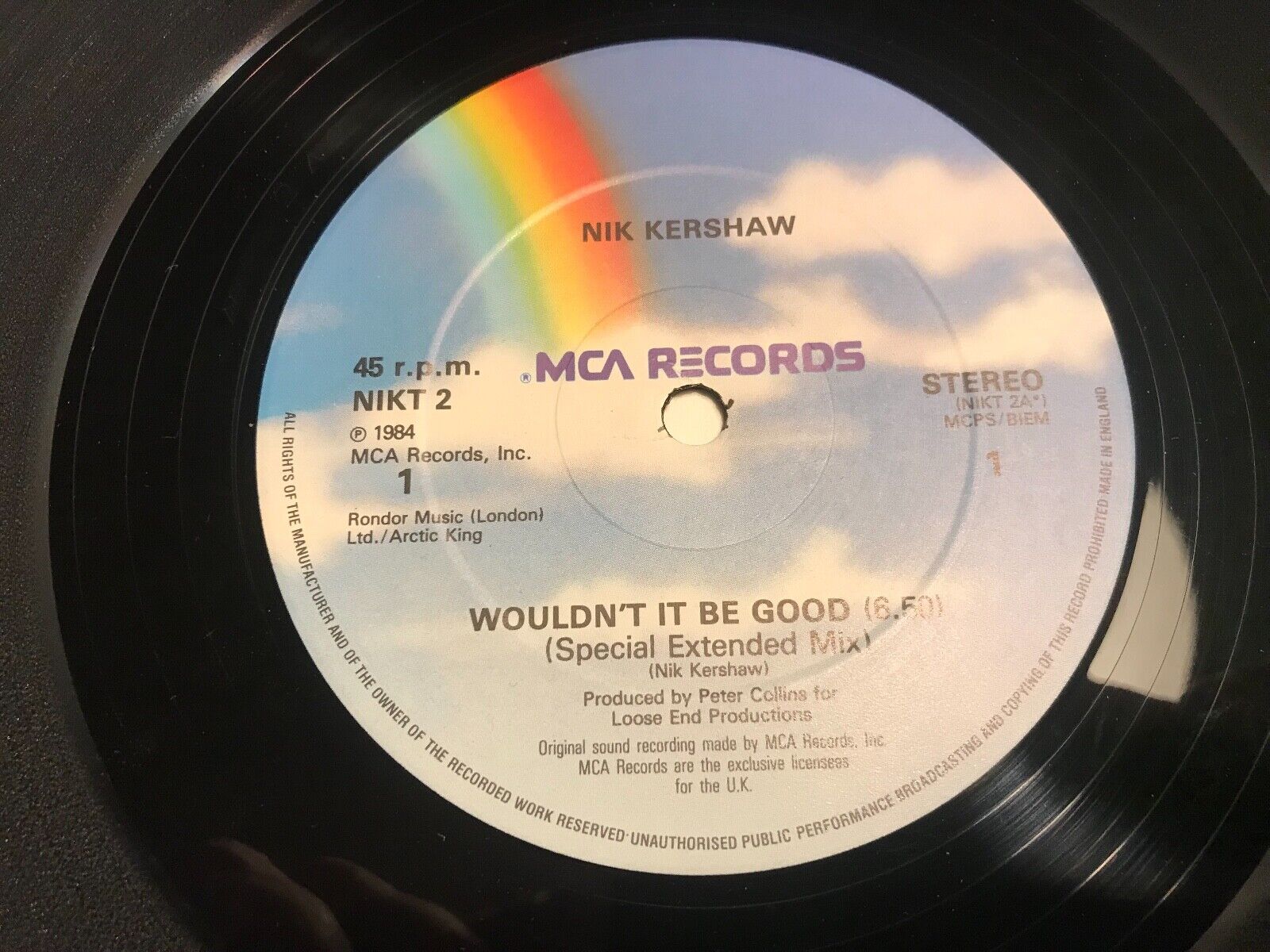 NIK KERSHAW "WOULDEN´T IT BE GOOD" 12" REMIX UK PRESSED MAXI MCA RECORDS REMIX