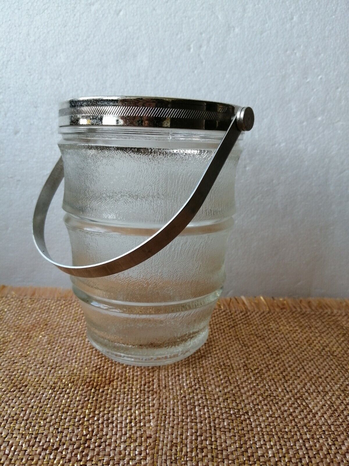 Holmegaard ?  Ice Bucket with metal rim 15 cm tallDiameter 11 cmVery good