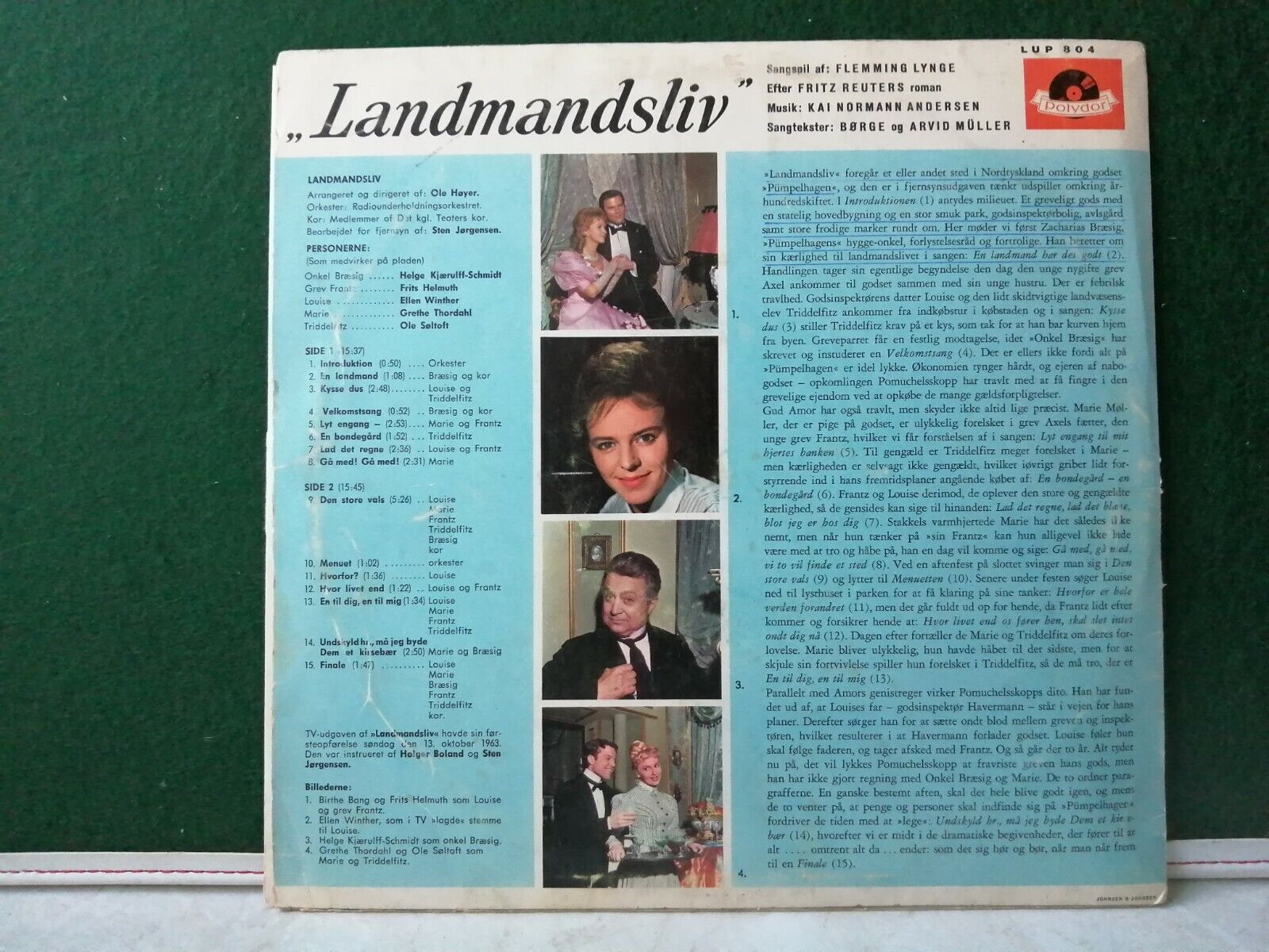 33 1/3 RPM record Danish "Landmandsliv" 1960sKai Normann AndersenPolydor