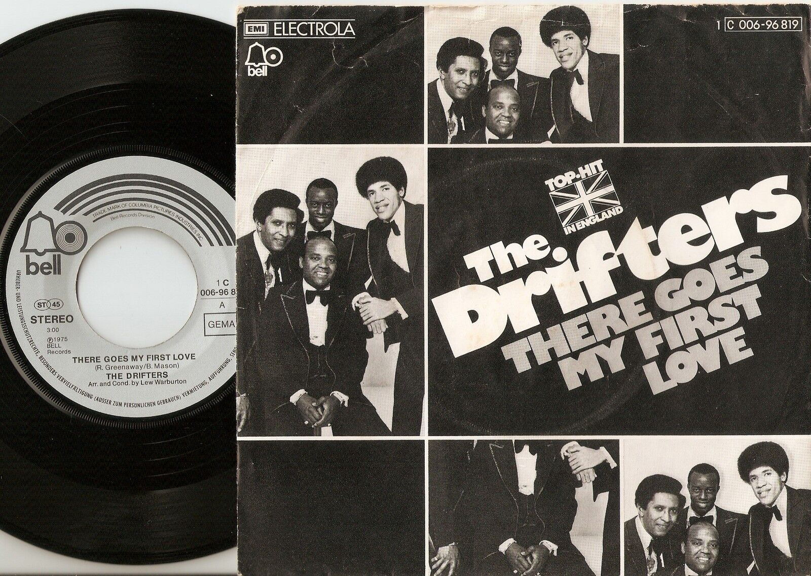 THE DRIFTERS THERE GOES MY FIRST LOVE  CRY GERMAN 45+PS ´75 DISCO NORTHERN SOUL