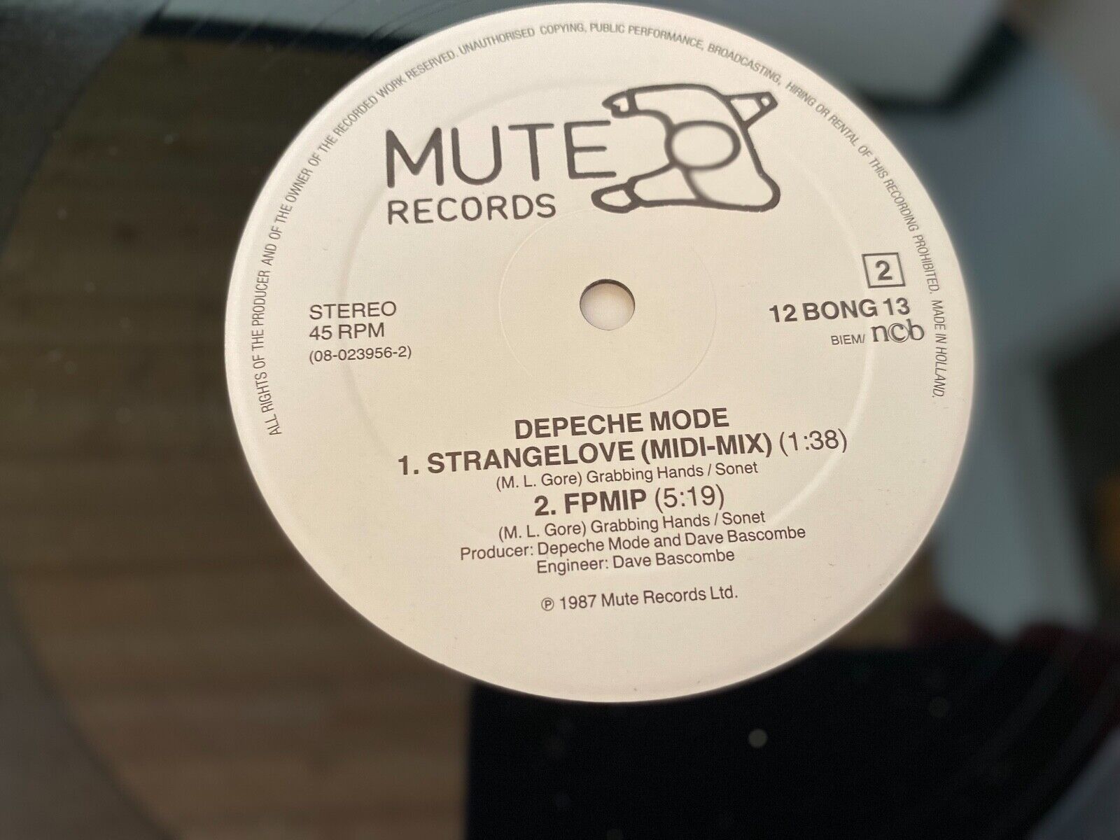 DEPECHE MODE "STRANGELOVE"MAXI-MIX 1987 MUTE RECORDS 12" MAXI 45 RPM NETHERLANDS