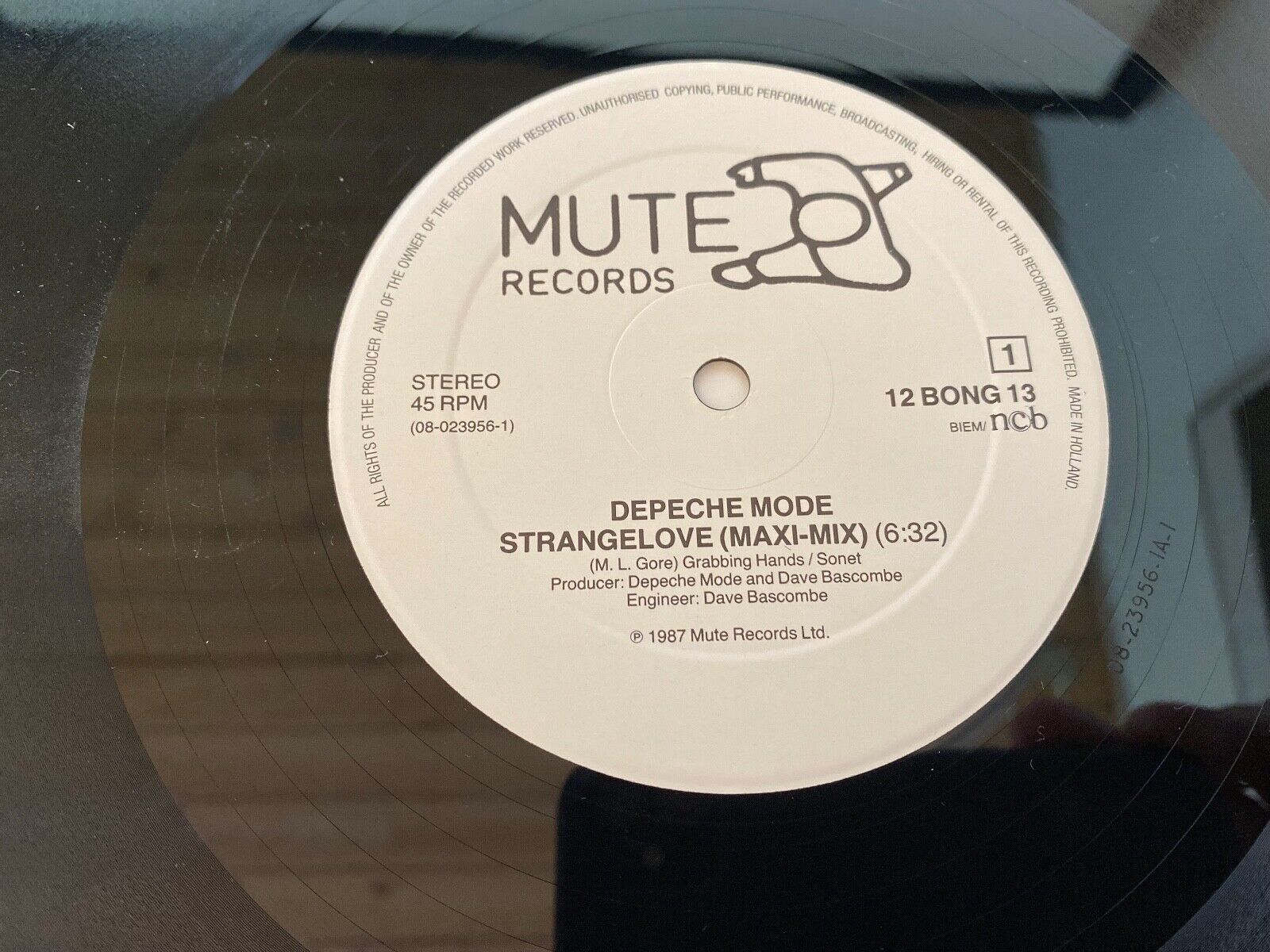 DEPECHE MODE "STRANGELOVE"MAXI-MIX 1987 MUTE RECORDS 12" MAXI 45 RPM NETHERLANDS