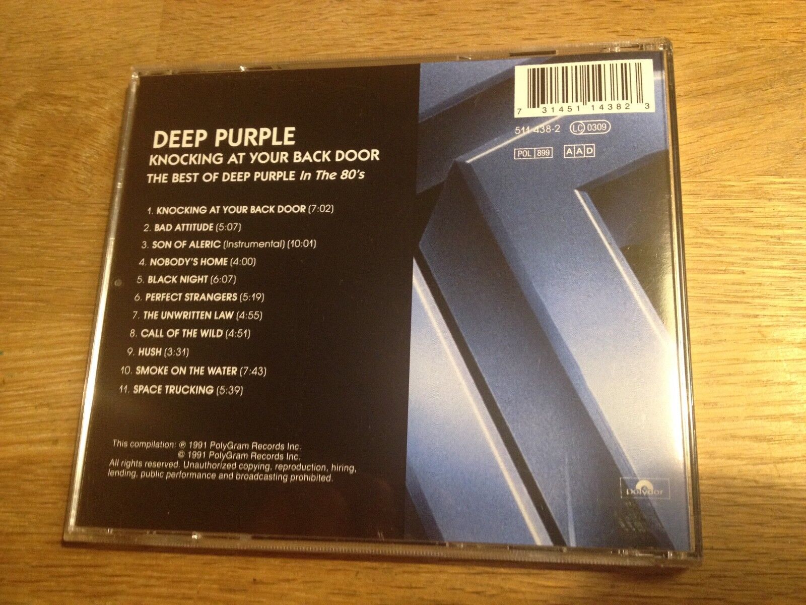 DEEP PURPLE "KNOCKING AT YOUR BACK DOOR" 11 TRACKS CD ALBUM POLYDOR RECORDS 1991