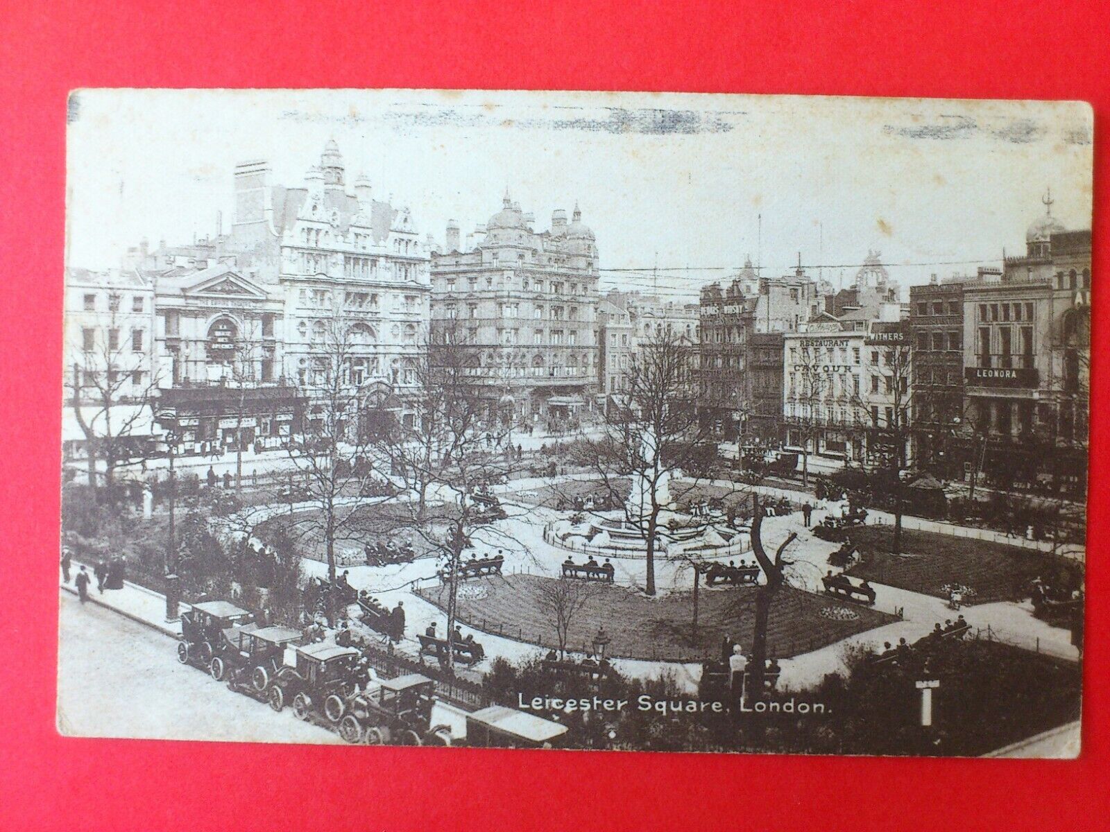 Antique PostcardUKLondonLeicester Square Posted in 1920National Series