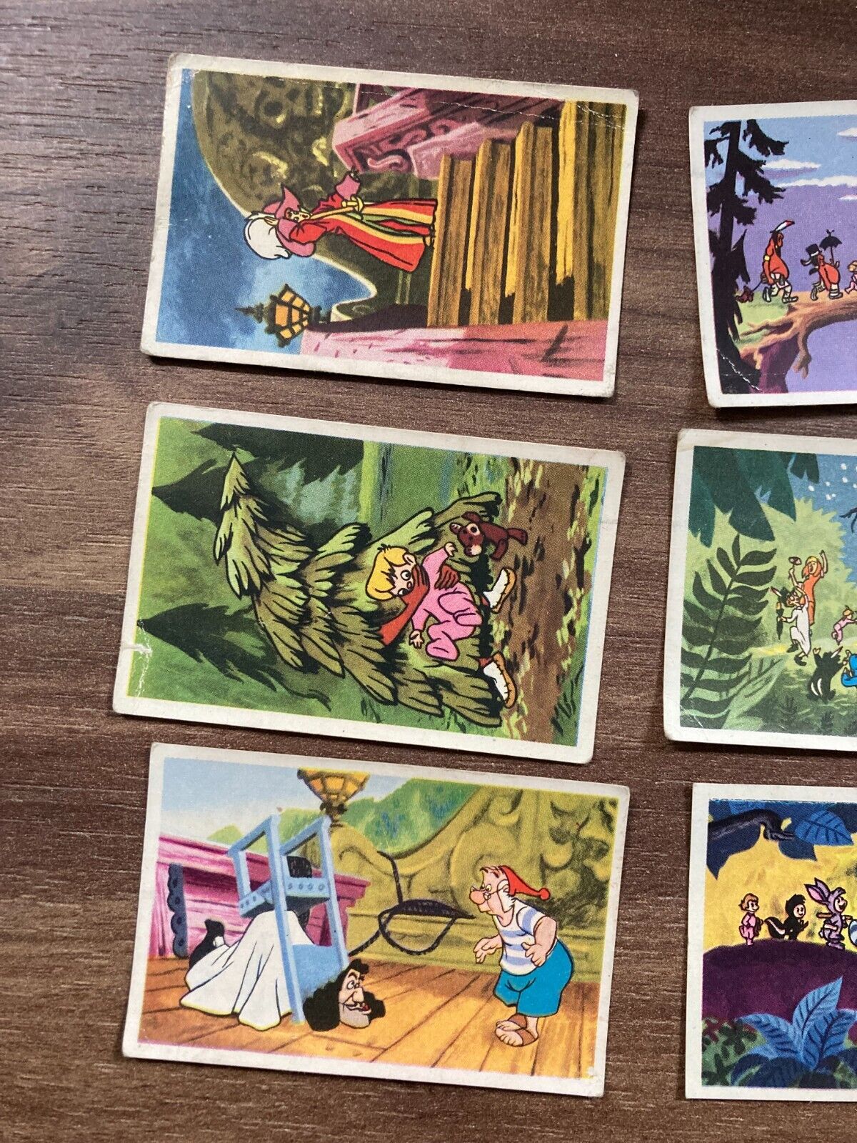 Bundle of 9x Rare Danish "Peter Pan" Trading Cards Disney Richs (1953)