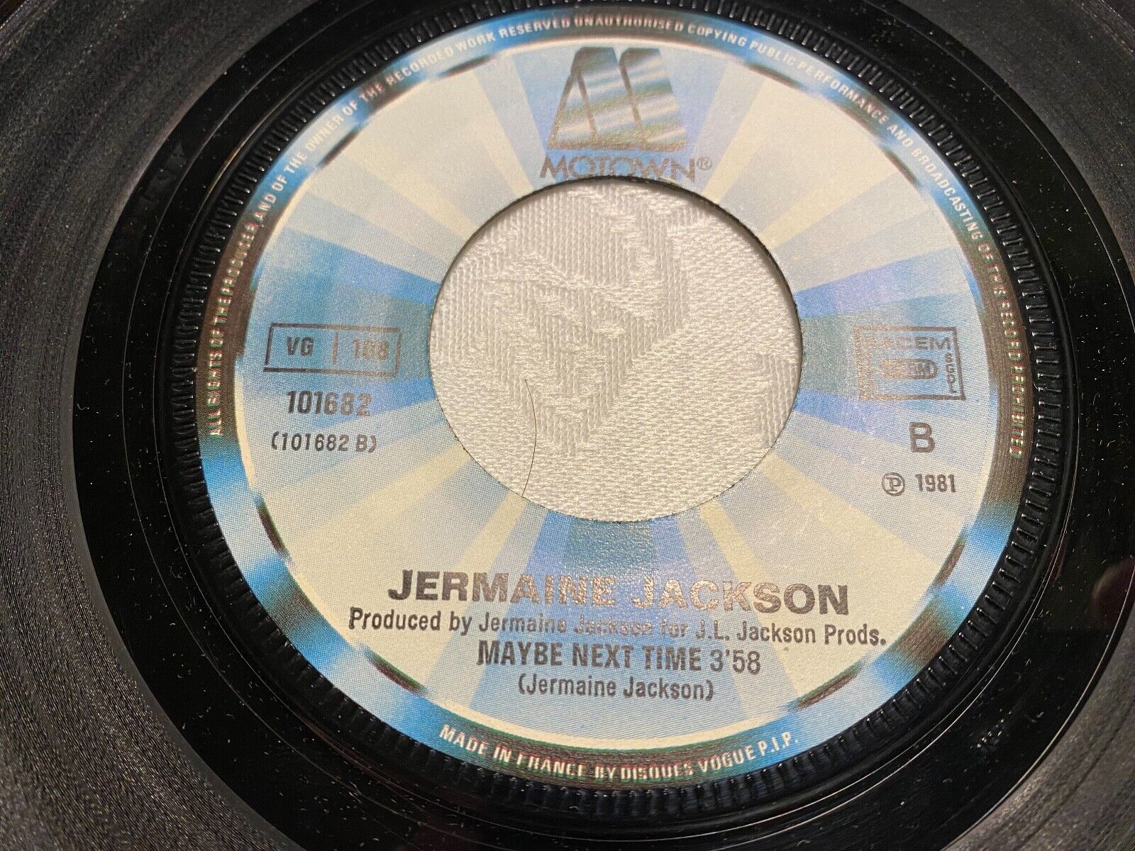 JERMAINE JACKSON "LET ME TICKLE YOUR FANCY / MAYBE NEXT TIME" MOTOWN RECORDS 7"*