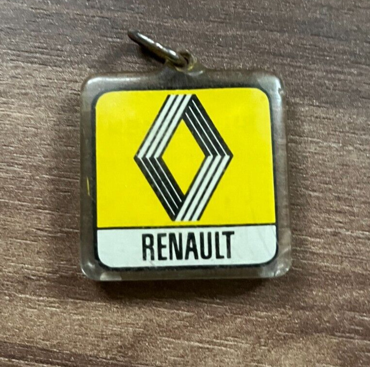 Vintage Renault Car Keychain Danish Dealership Memorabilia 1990s