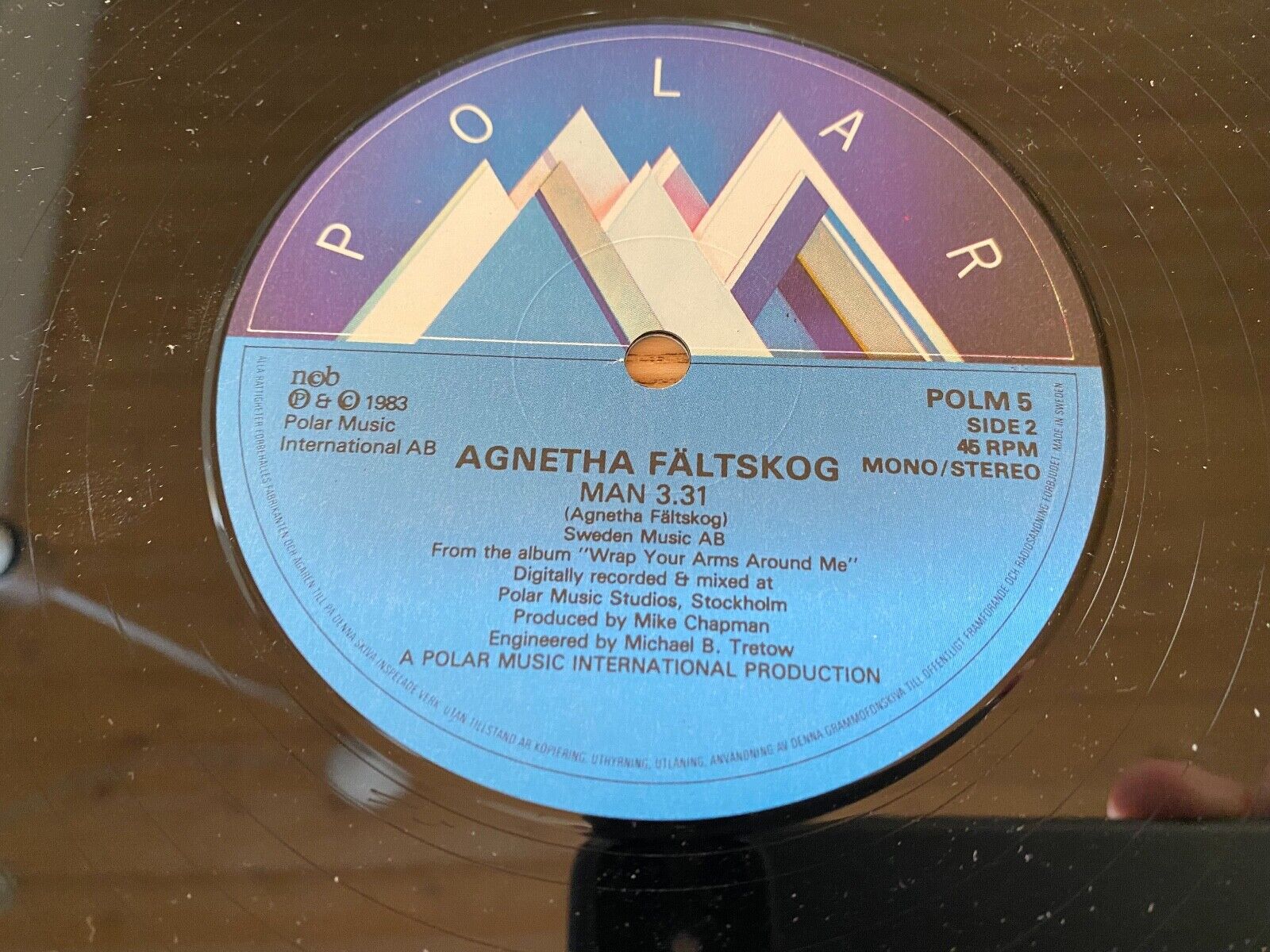 AGNETHA FÂLTSKOG "THE HEAT IS ON / MAN" 1983 12" VINYL MAXI POLAR RECORDS SWEDEN