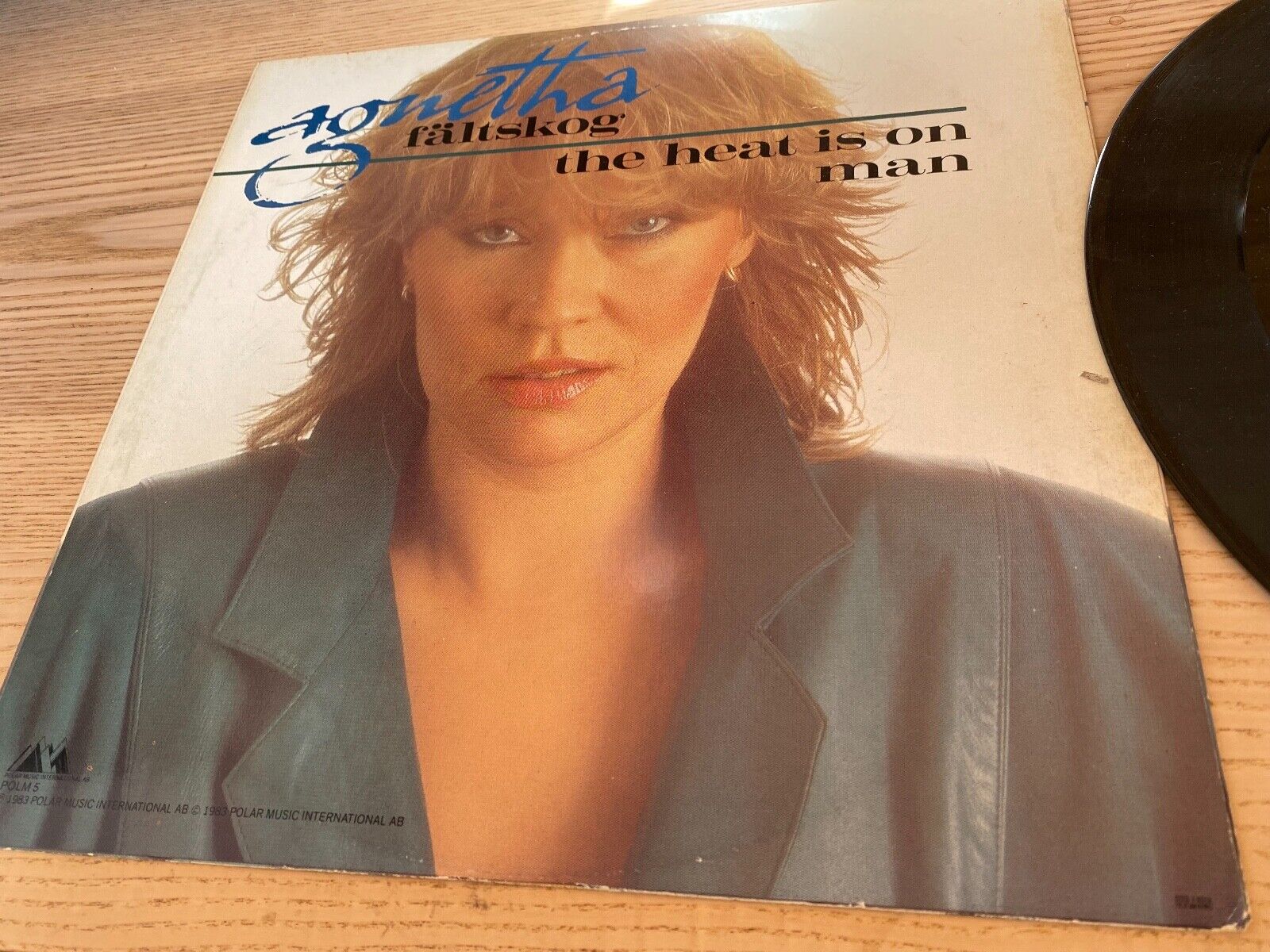 AGNETHA FÂLTSKOG "THE HEAT IS ON / MAN" 1983 12" VINYL MAXI POLAR RECORDS SWEDEN