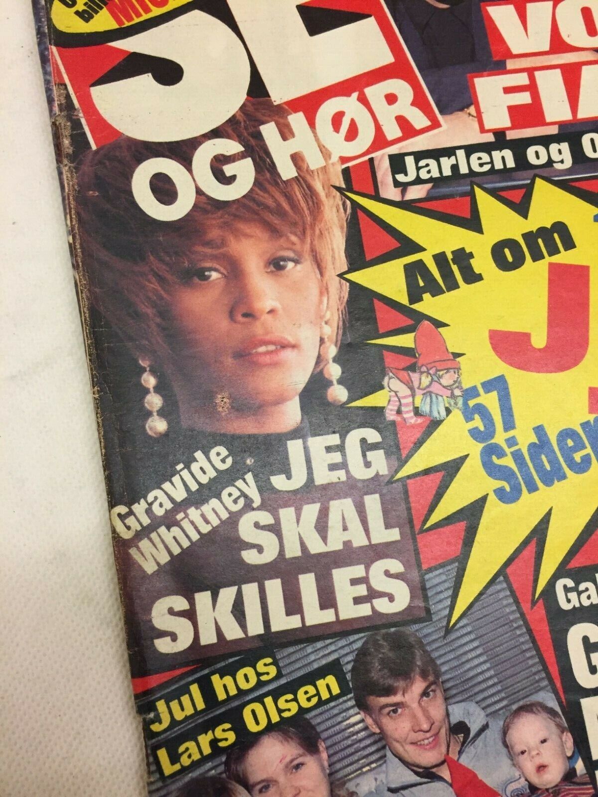 Whitney Elizabeth Houston Divorce Rumors Vtg Danish Magazine 1992 "Se og Hoer"