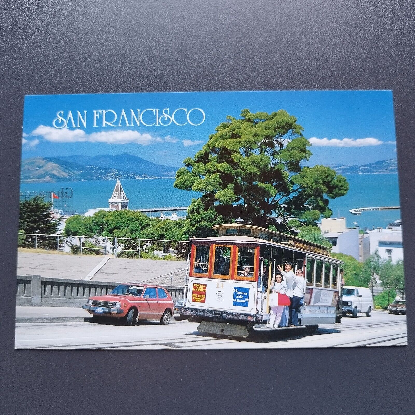 California San Francisco A cable car climbs Hyde Street Hill