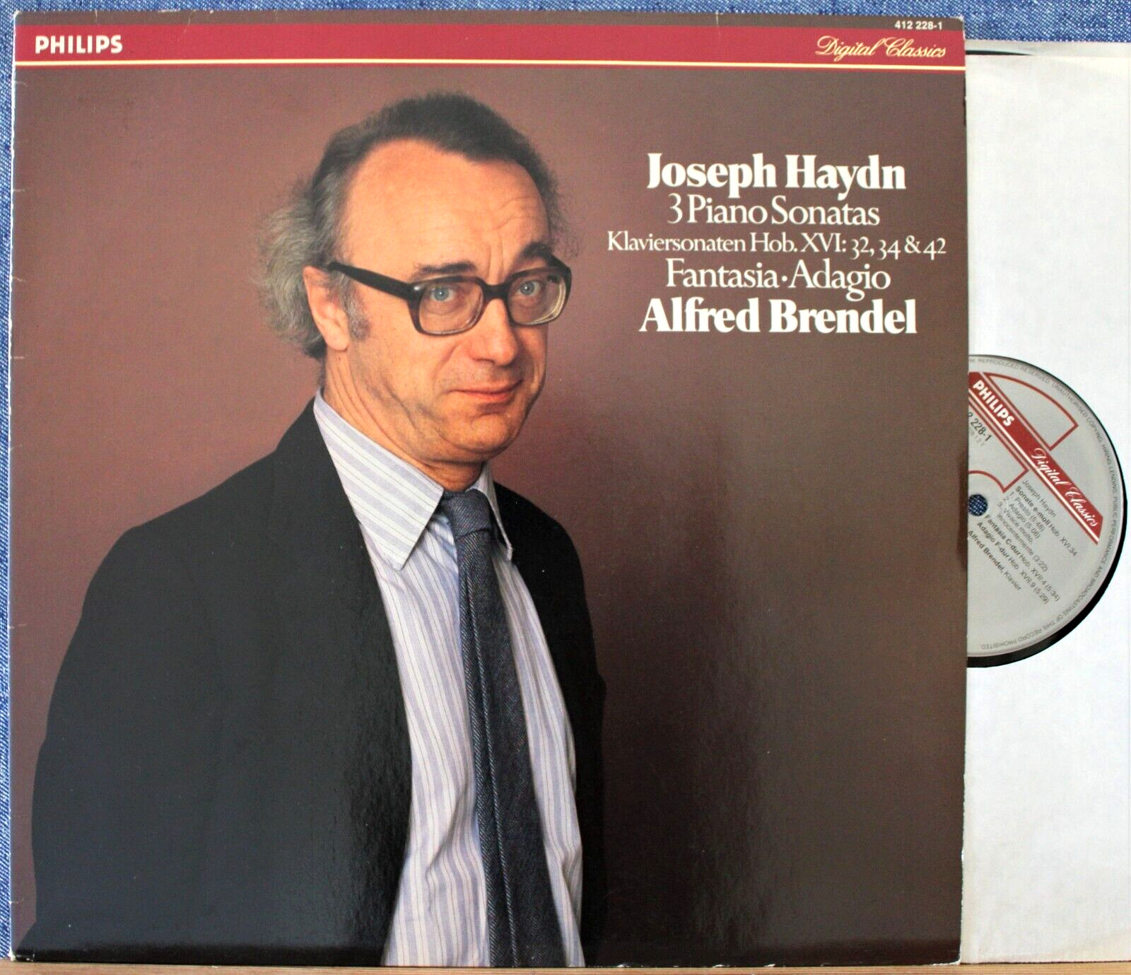 Brendel Haydn (3 Piano sonatas; Fantasia; Adagio) Philips 412 228 dig NM