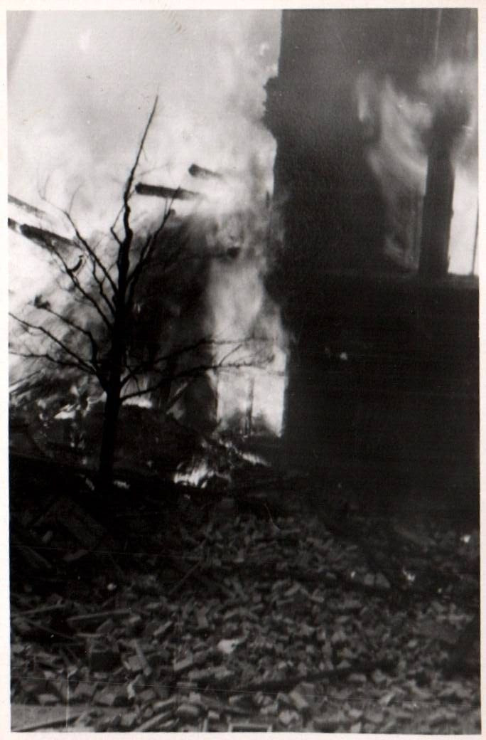 WWII Photo Destroyed Buildings Copenhagen Denmark Small Size 9x6cm World War 2