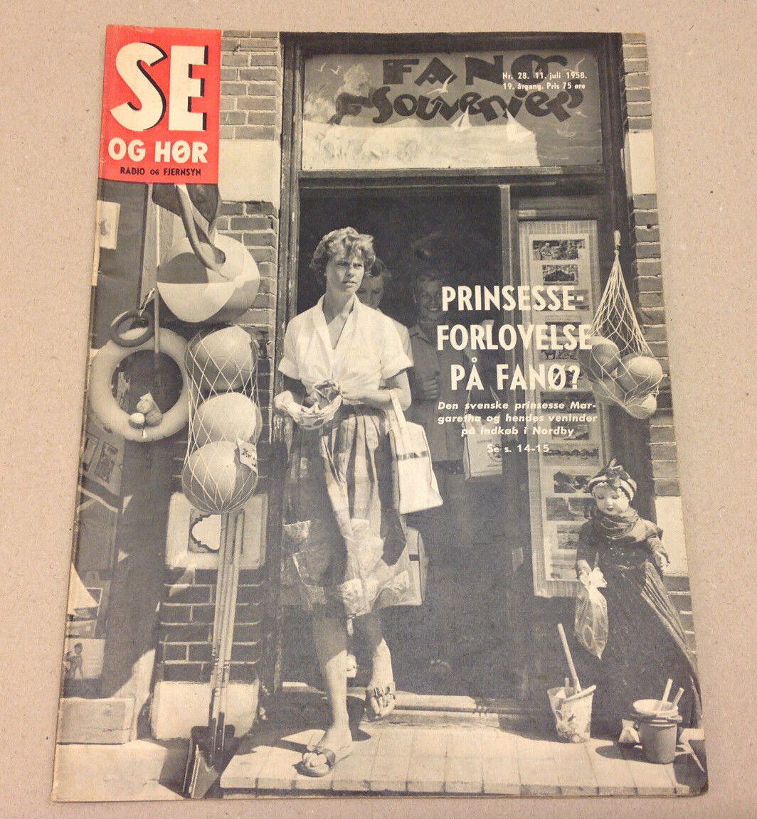 PRINCESS MARGARETHA OF SWEDEN AND FRIENDS DENMARK VISIT ON Danish Magazine 1958