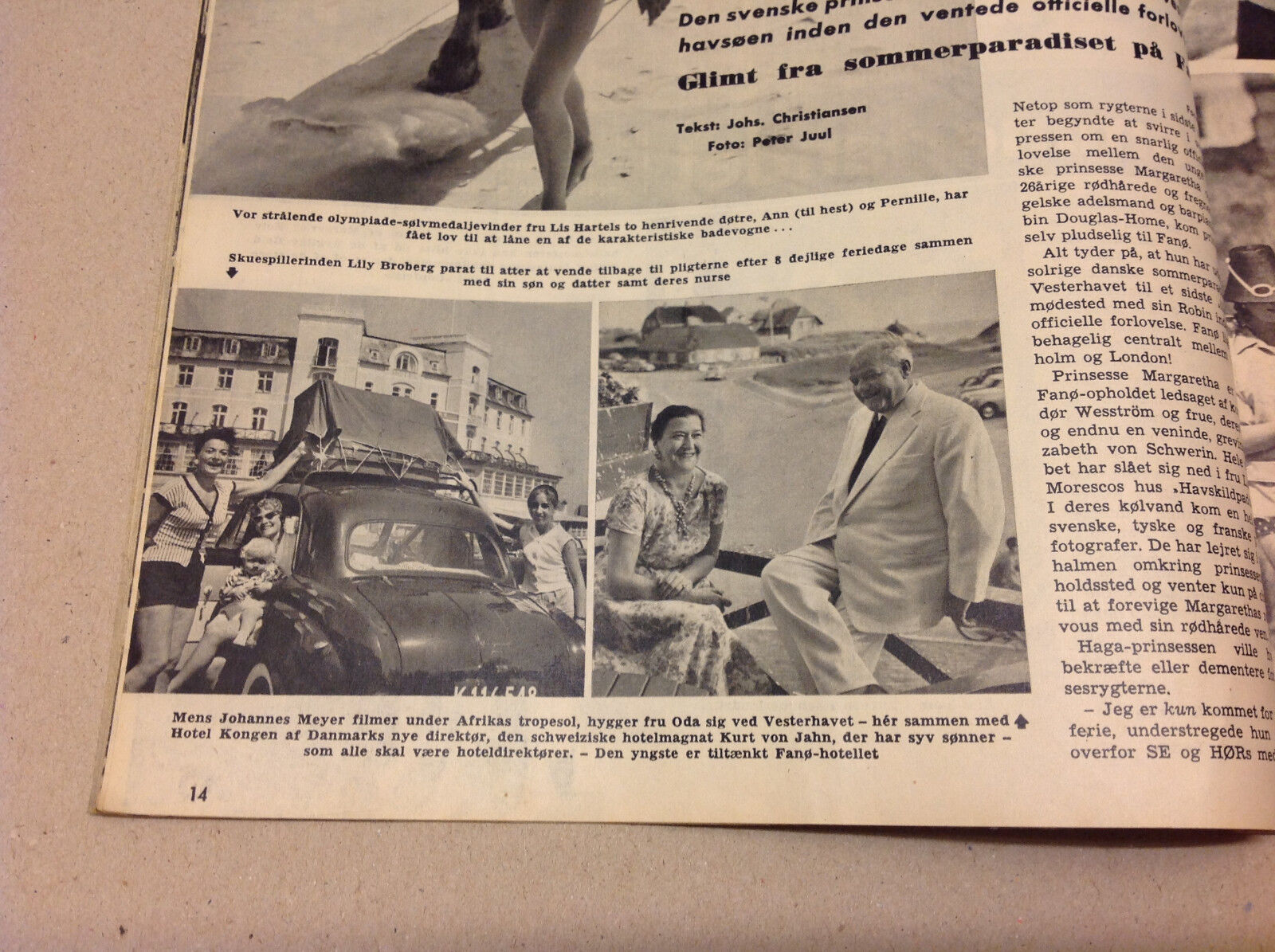 PRINCESS MARGARETHA OF SWEDEN AND FRIENDS DENMARK VISIT ON Danish Magazine 1958