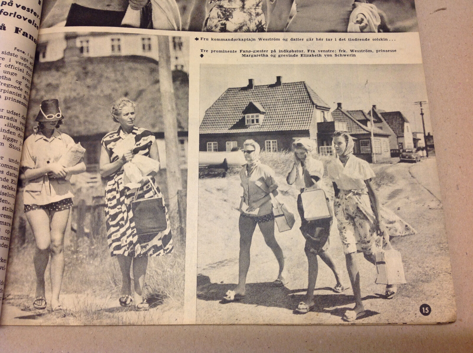 PRINCESS MARGARETHA OF SWEDEN AND FRIENDS DENMARK VISIT ON Danish Magazine 1958