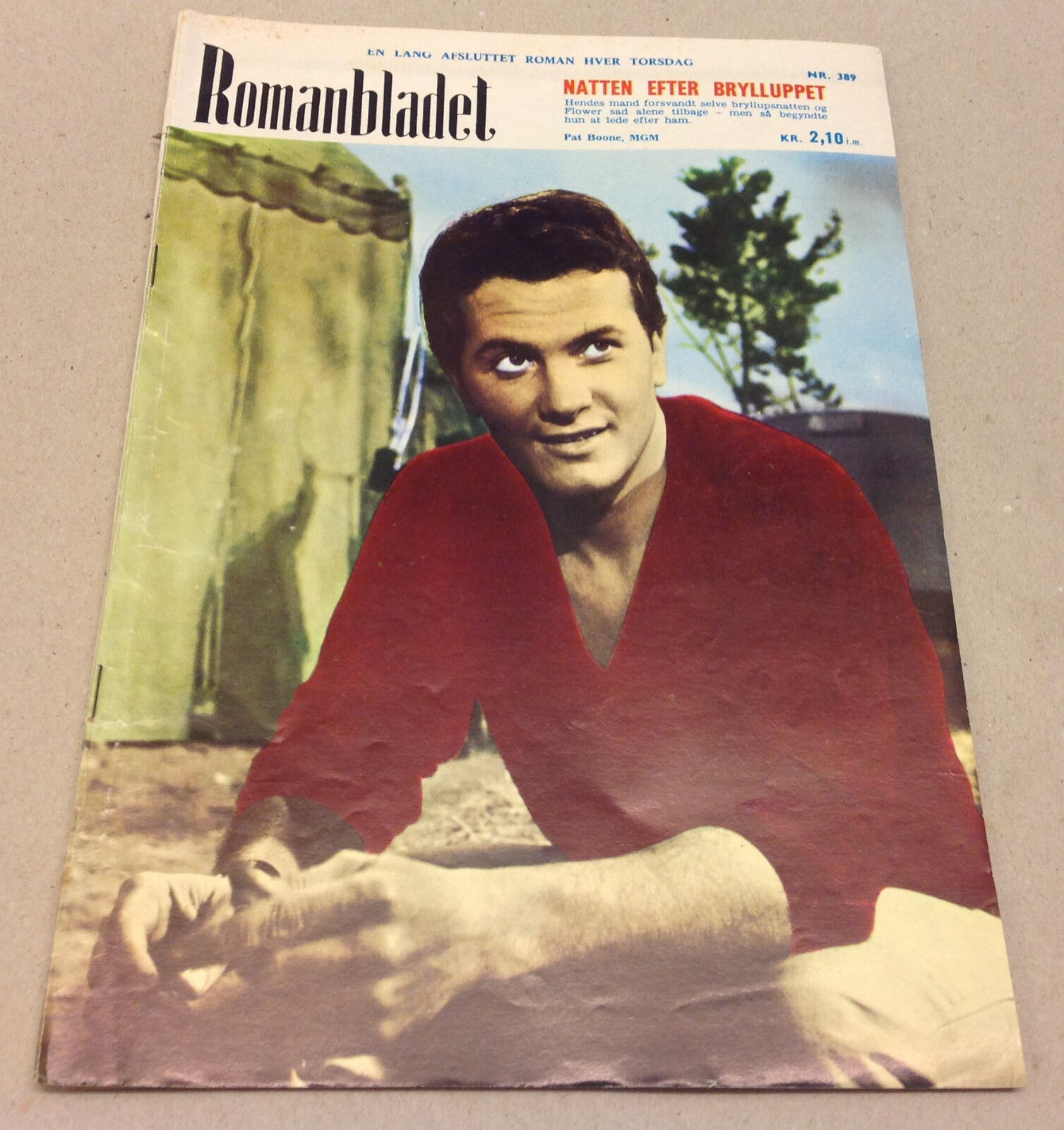 PAT BOONE MGM ACTOR FRONT COVER VINTAGE Danish Novelle Romanbladet Magazine 1971