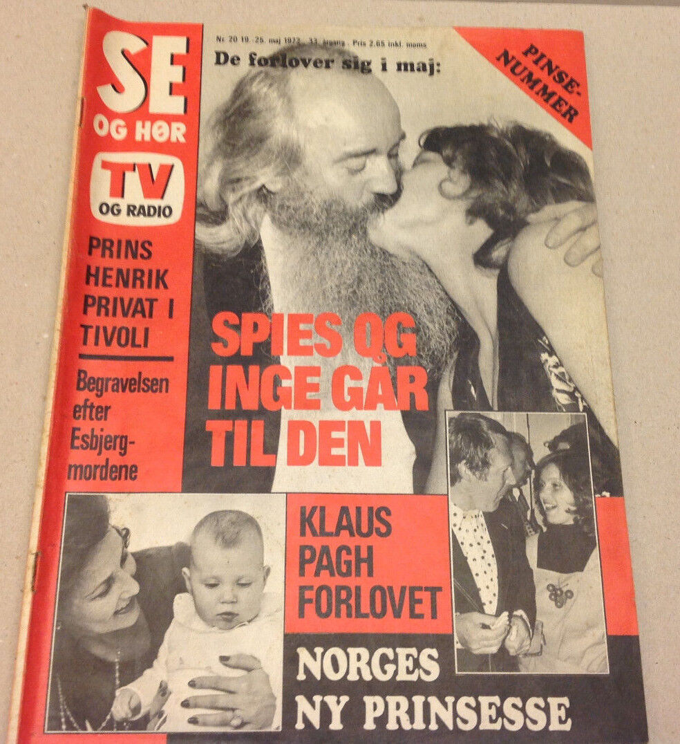 QUEEN SONJA KING HARALD EARLY PHOTOS MÄRTHA LOUISE BIRTH ON Danish Magazine 1972