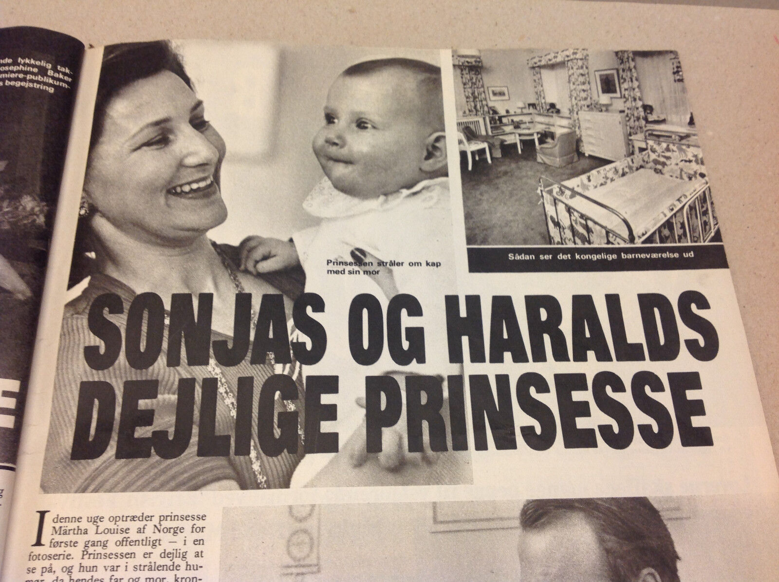 QUEEN SONJA KING HARALD EARLY PHOTOS MÄRTHA LOUISE BIRTH ON Danish Magazine 1972