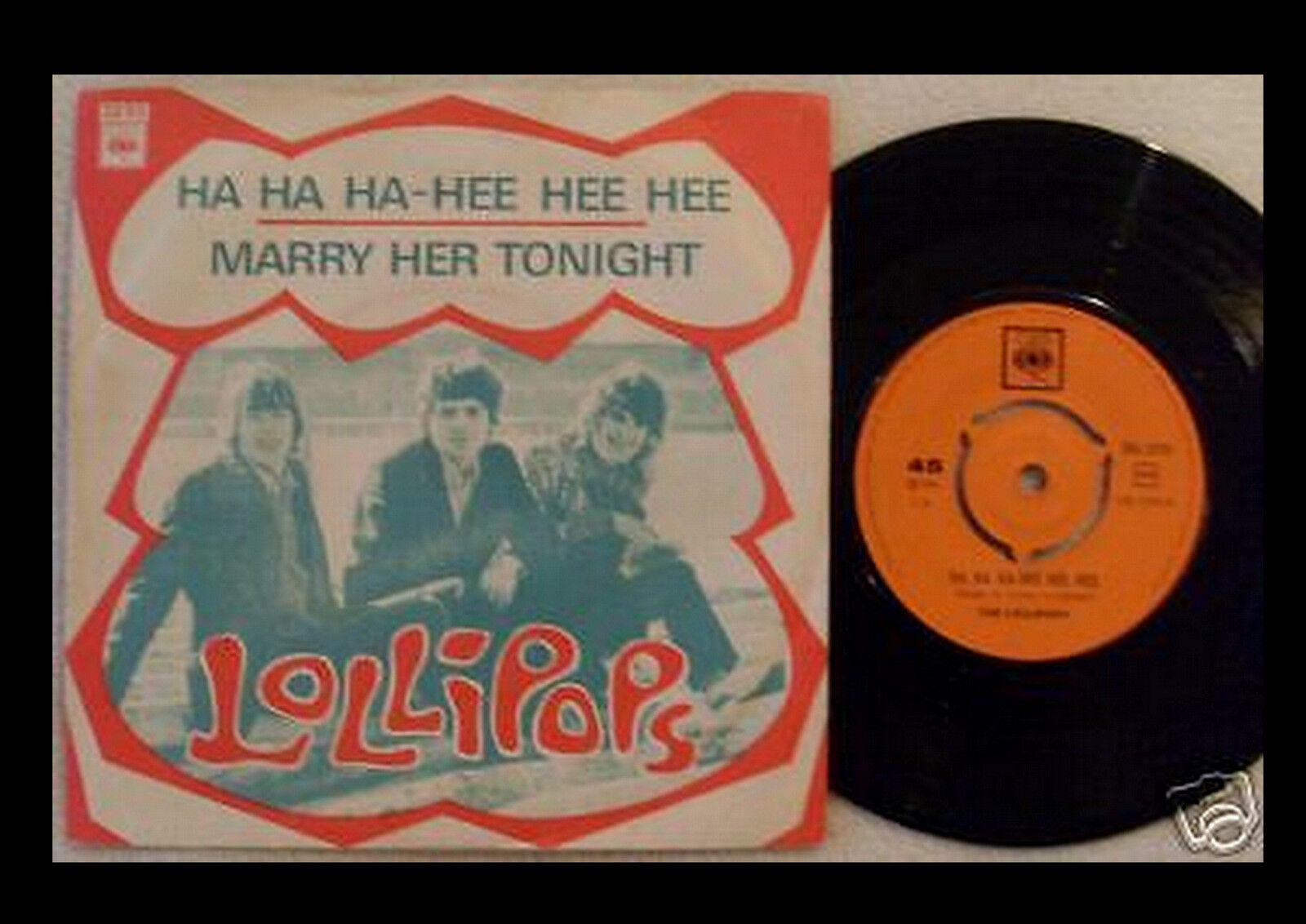 THE LOLLIPOPS HA HA HA HEE   MARRY HER DANISH 45+PS 1968 MOD FREAKBEAT PYSCH