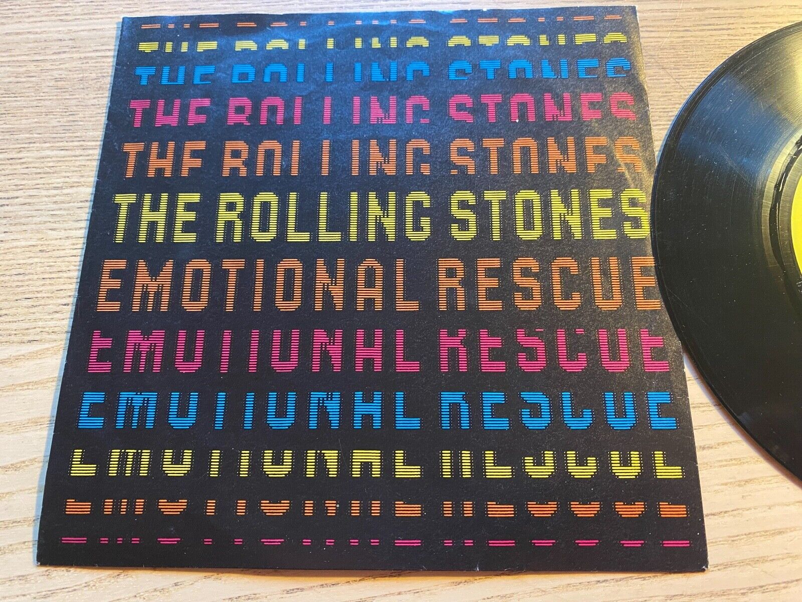 THE ROLLING STONES "EMOTIONAL RESCUE / DOWN IN THE HOLE " 1980 WEST GERMANY RARE