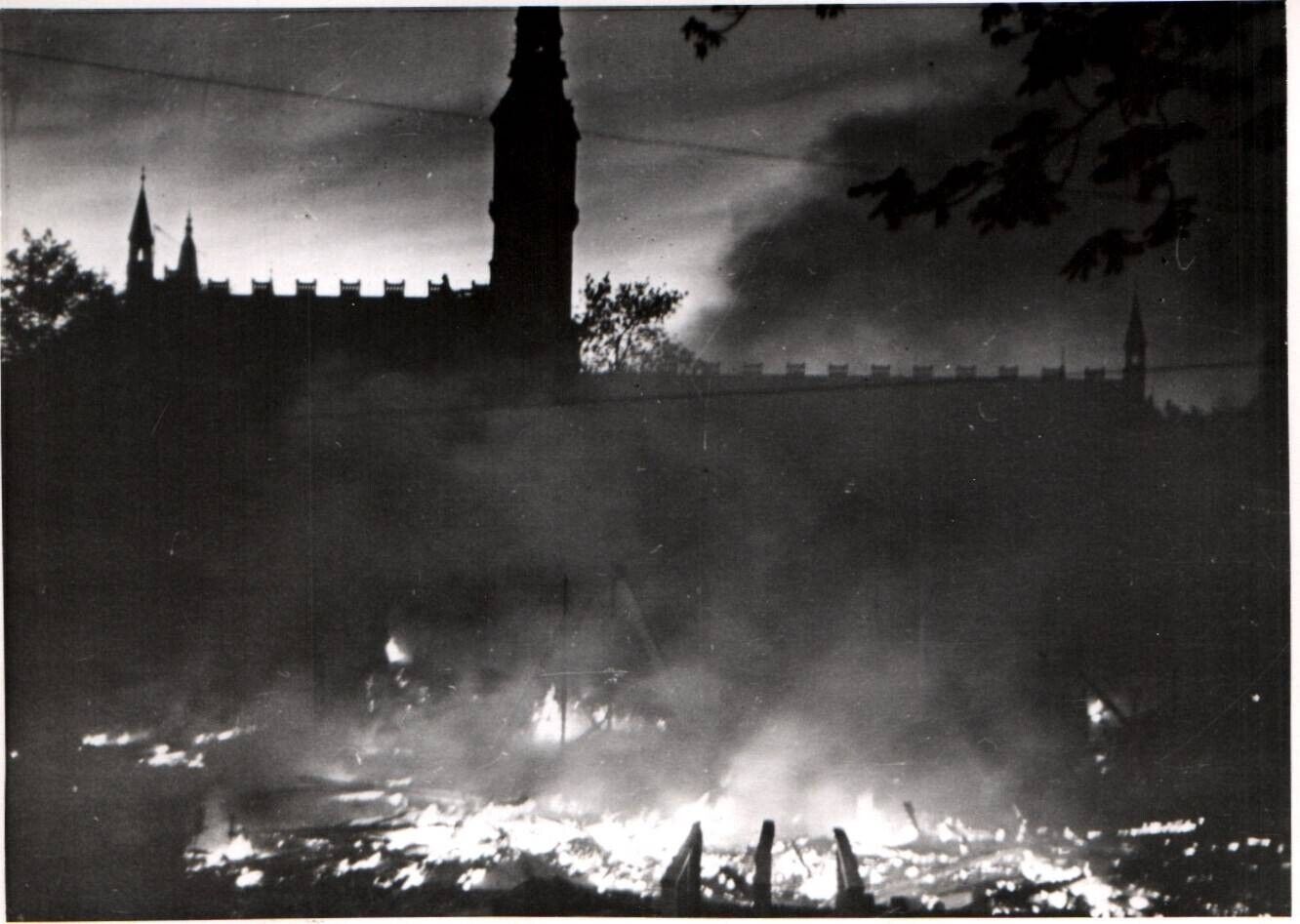 WWII Photo Sabotage Destruction Copenhagen Denmark Small Size 11x7cm World War 2