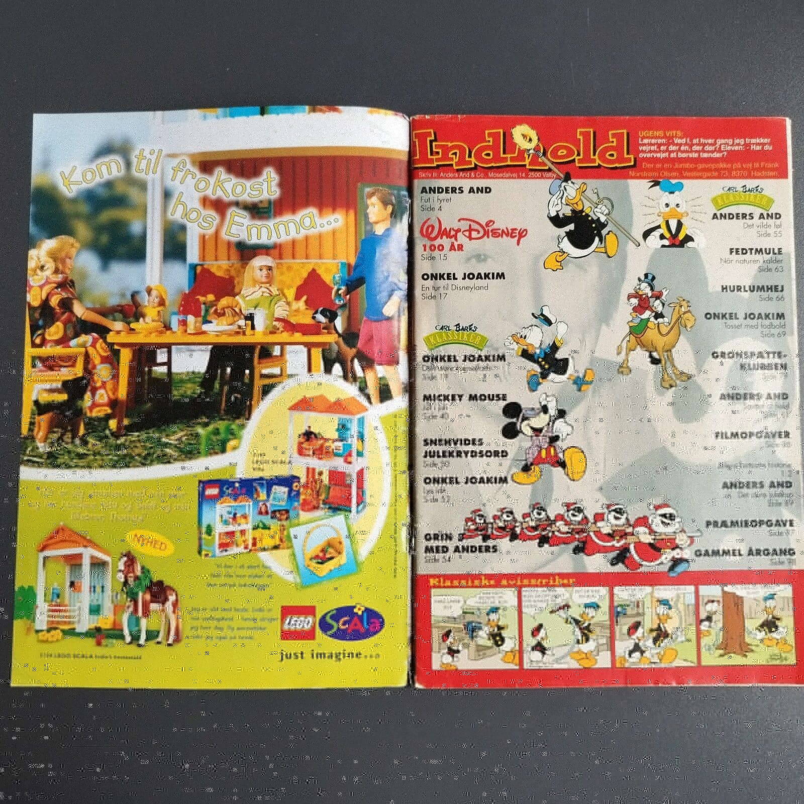 Danish "Donald Duck" mag. no 23 / 1982 w. Lego Fabuland and Kodak ads.