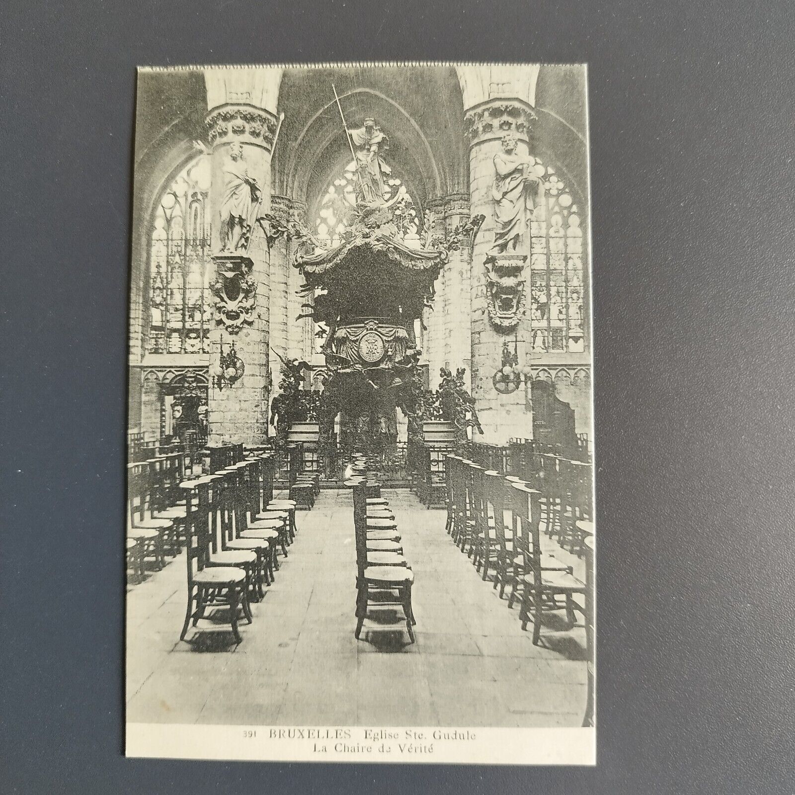 Belgium- 391 -Bruxelles -Eglise Ste Gudule- La Chaire de Vérité- 1910s