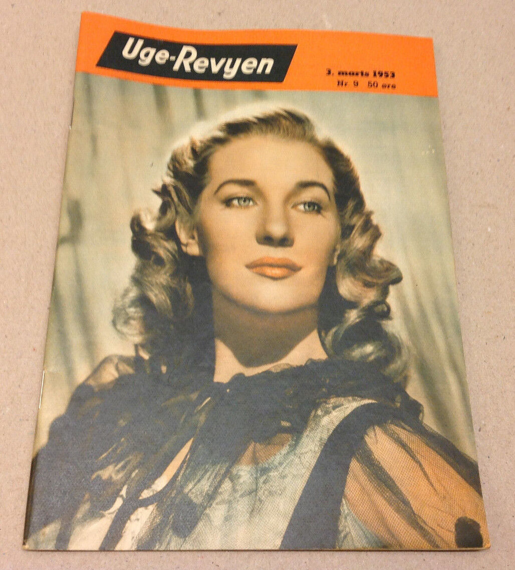 LOIS MAXWELL ON FRONT COVER +WRIST WATCH ADD BACK COVER VTG Danish Magazine 1953