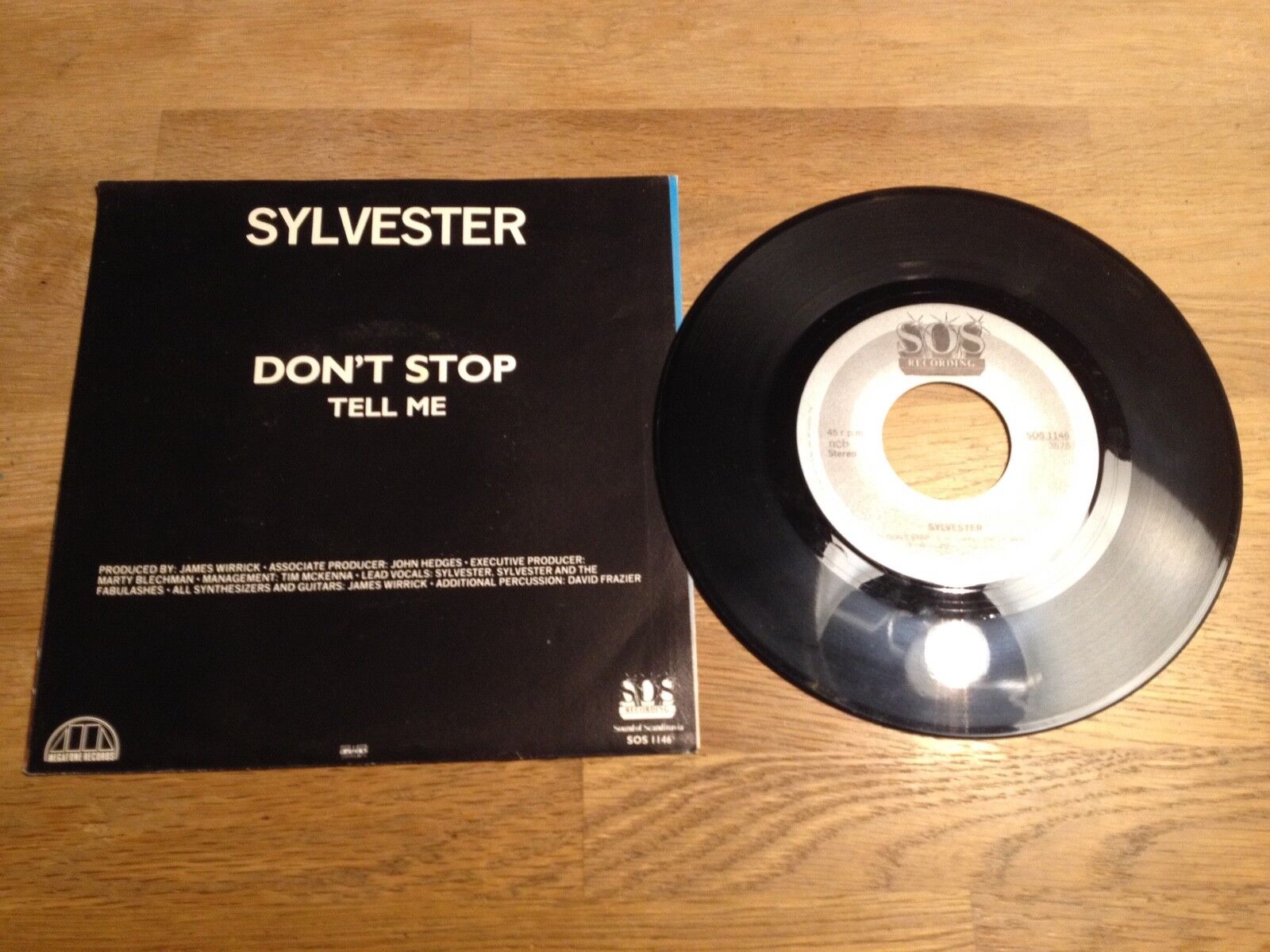 SYLVESTER "DON´T STOP / TELL ME" NCB SWEDISH 7" SOS Recording Scandinavian Press