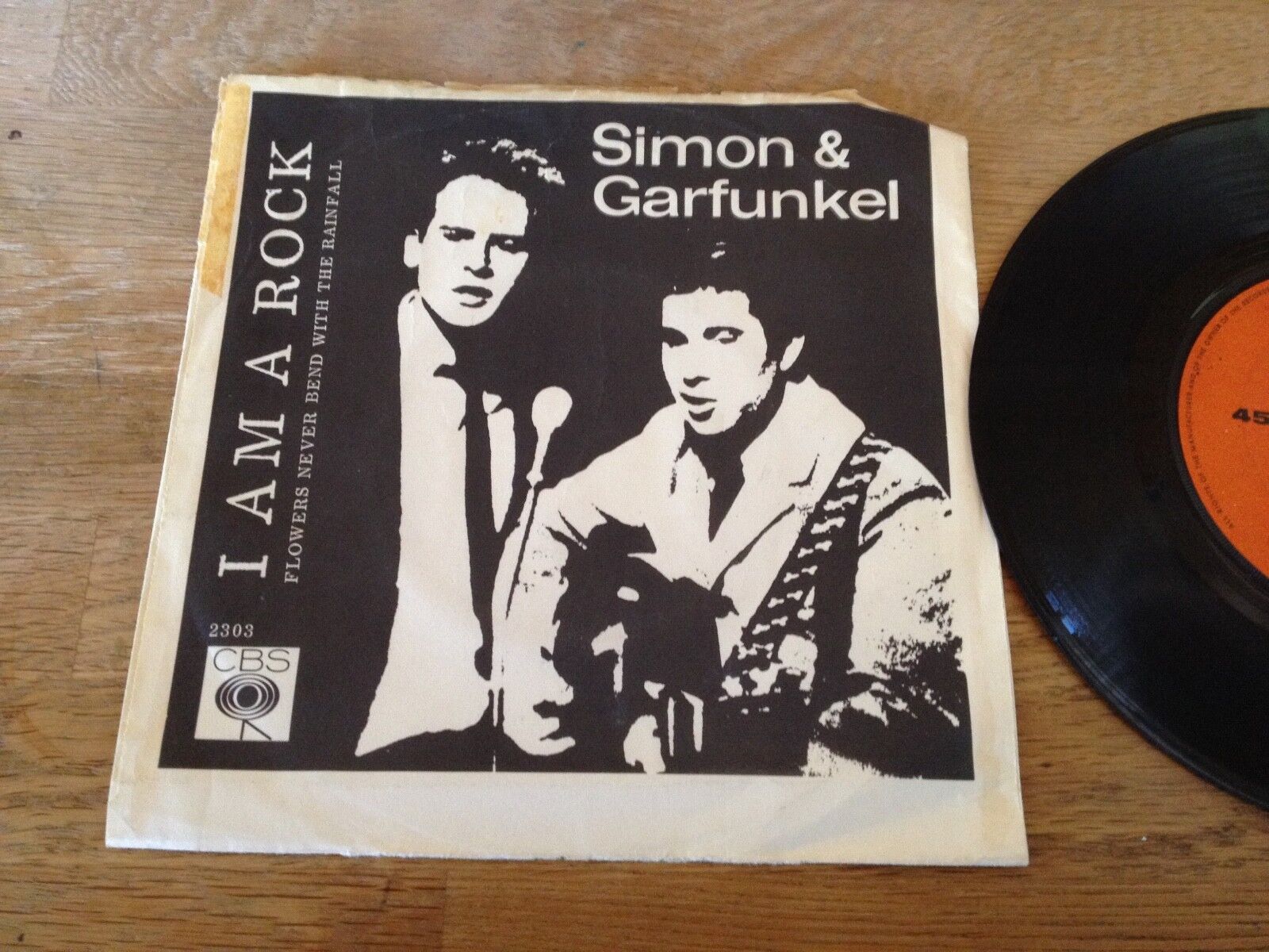 SIMON  GARFUNKEL "I AM A ROCK/FLOWERS NEVER BEND WITH THE RAINFALL" CBS NCB OOP