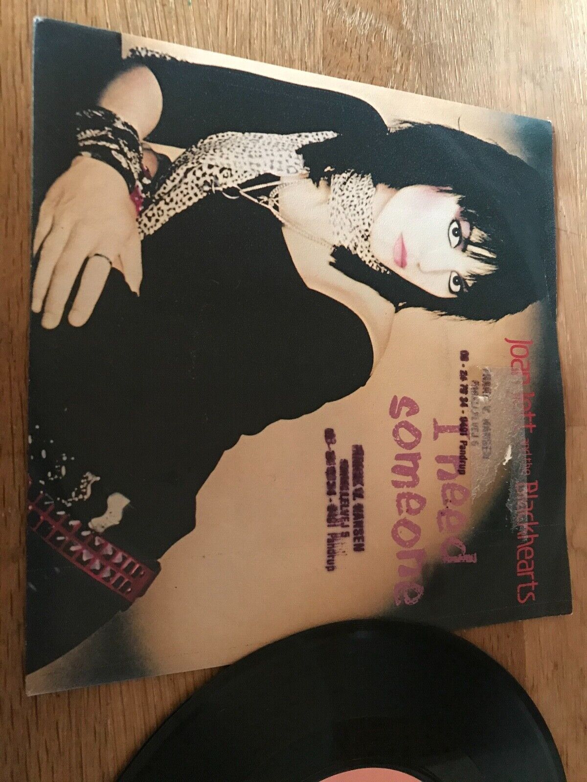 JOAN JETT AND THE BLACK HEARTS "I NEED SOMEONE" SMASH RECORDS SCANDINAVIA NCB 7"