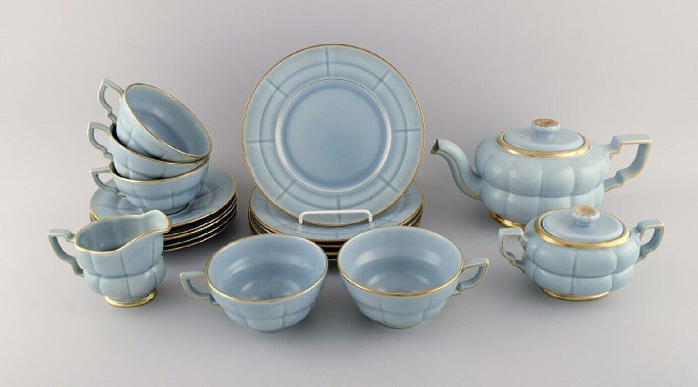 Arthur Percy for Upsala-Ekeby / Gefle Complete Art Deco Grand tea service