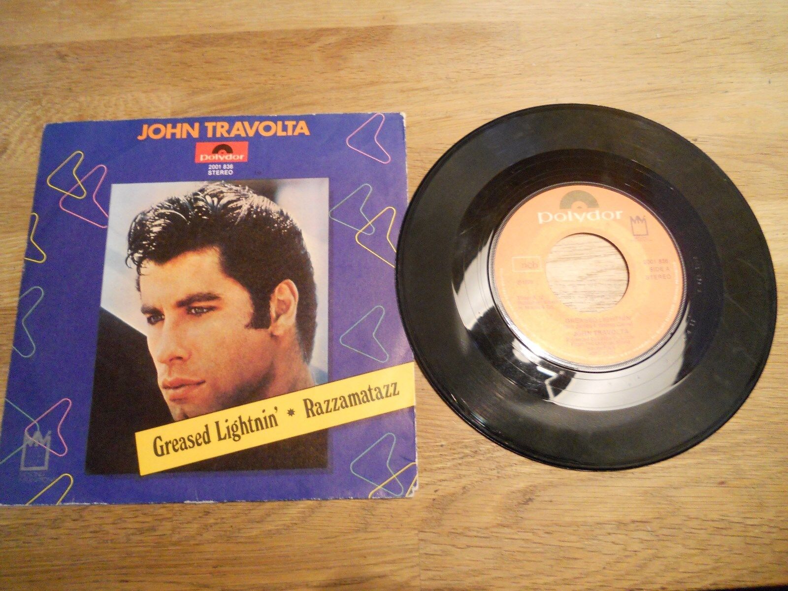 JOHN TRAVOLTA GREASED LIGHTNIN / RAZZAMATAZZ POLYDOR RECORDS 1978 NORDIC EDITION