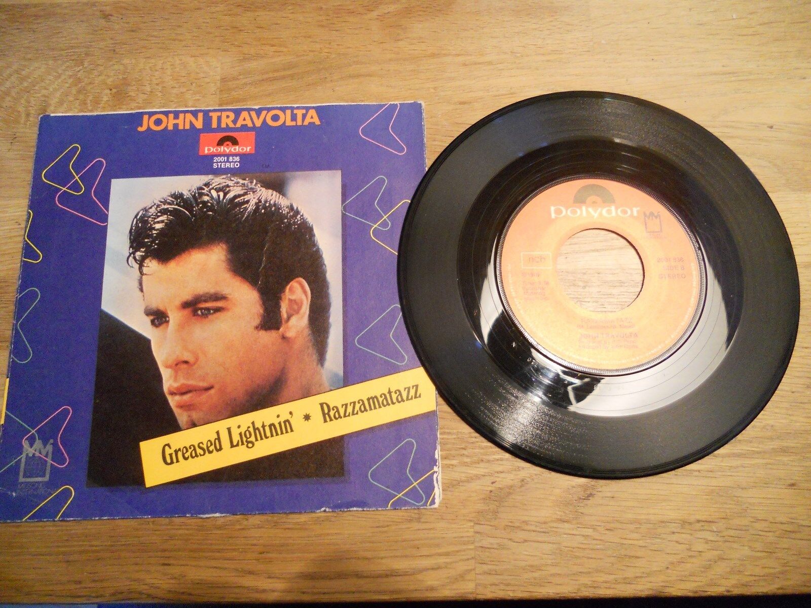 JOHN TRAVOLTA GREASED LIGHTNIN / RAZZAMATAZZ POLYDOR RECORDS 1978 NORDIC EDITION