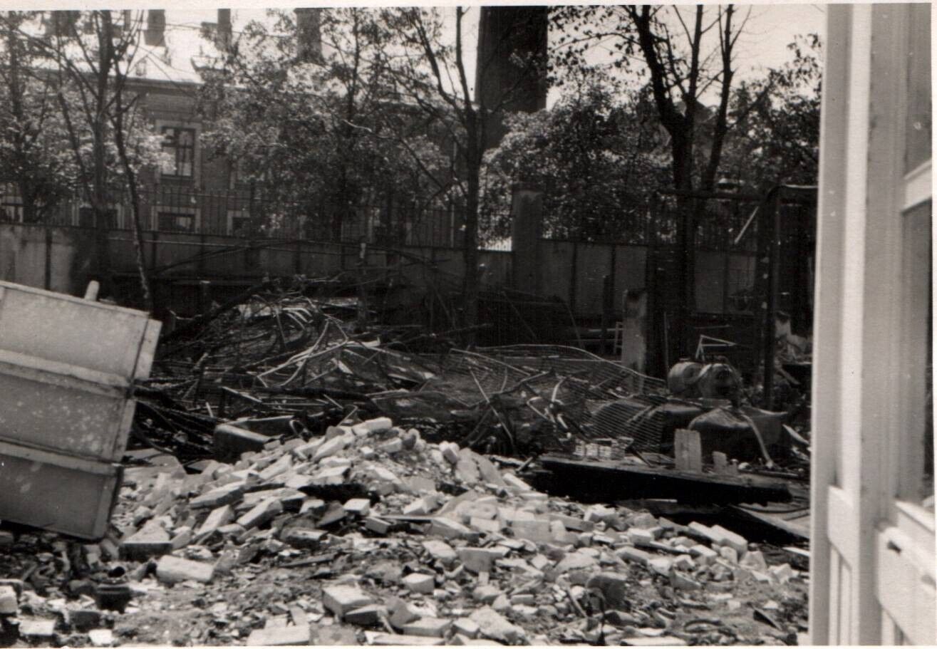 WWII Photo Sabotage Destruction Copenhagen Denmark Small Size 11x7cm World War 2