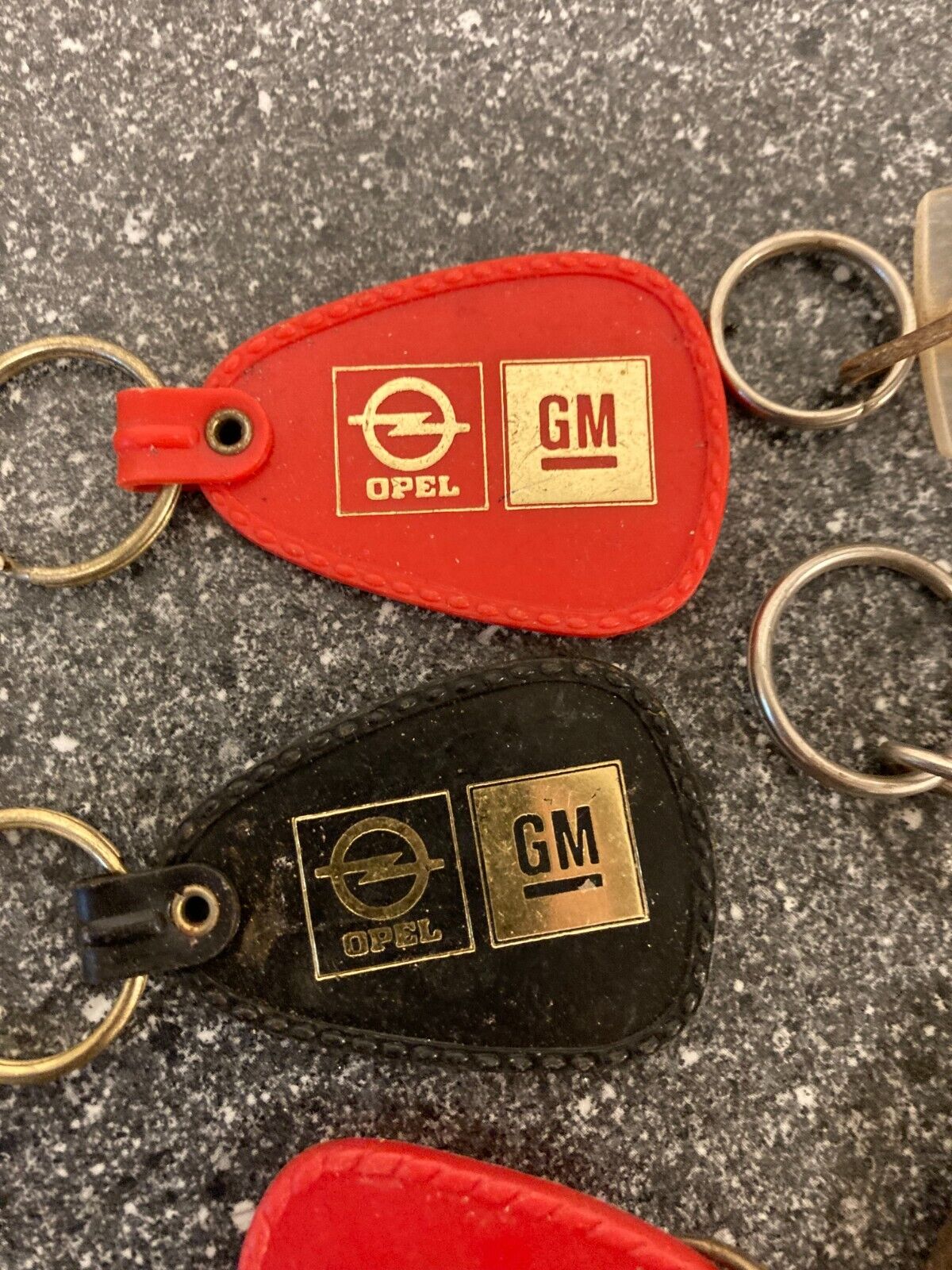 Lot of 5 Vintage Opel Keychains - 1980s Classic Car Memorabilia from Denmark