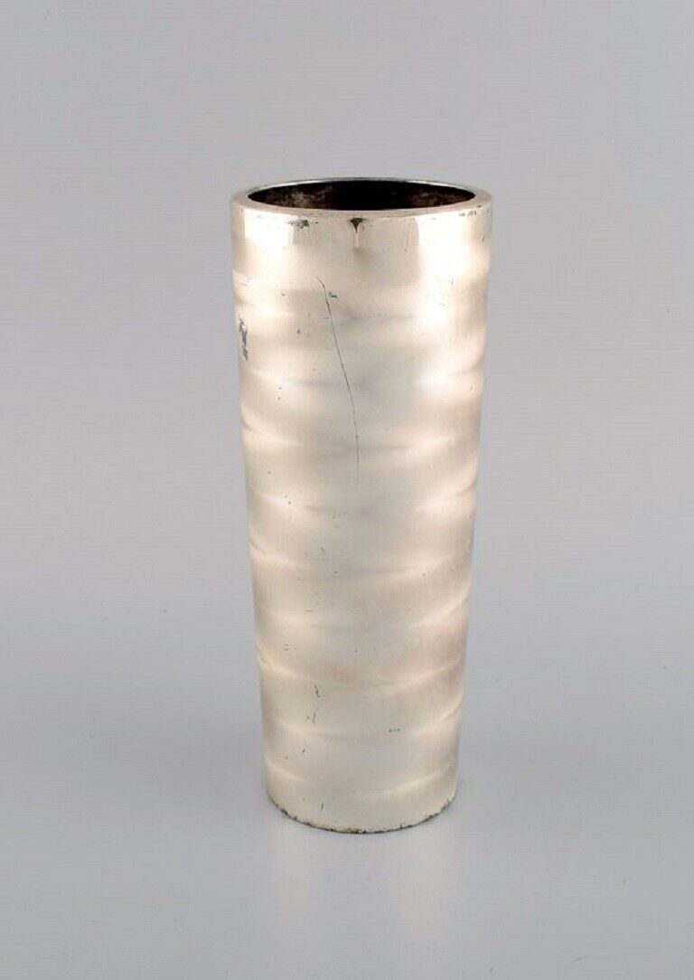 WMF Germany Ikora vase in silver plated brass Mid-20th century